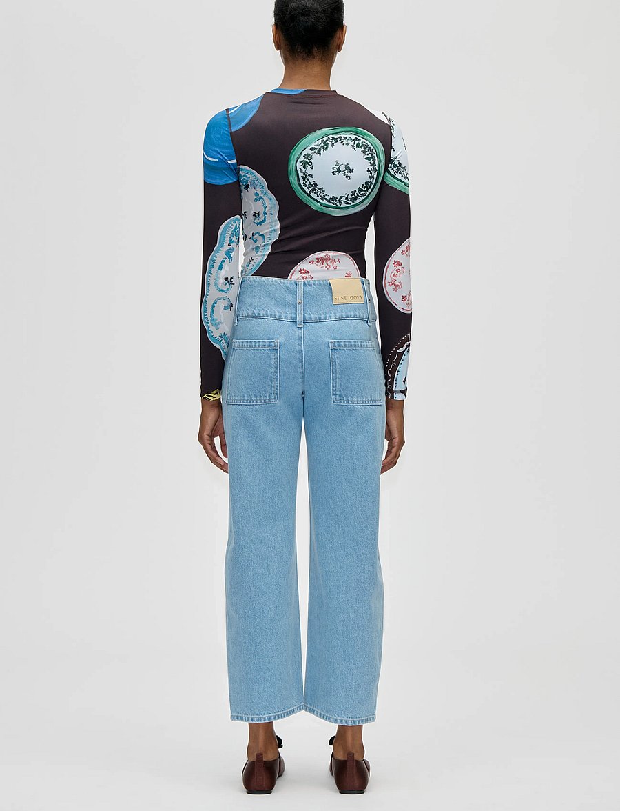 STINE GOYA - Stocking Jersey, Elastic Long Sleeve Top - långärmade toppar - the platera - 3