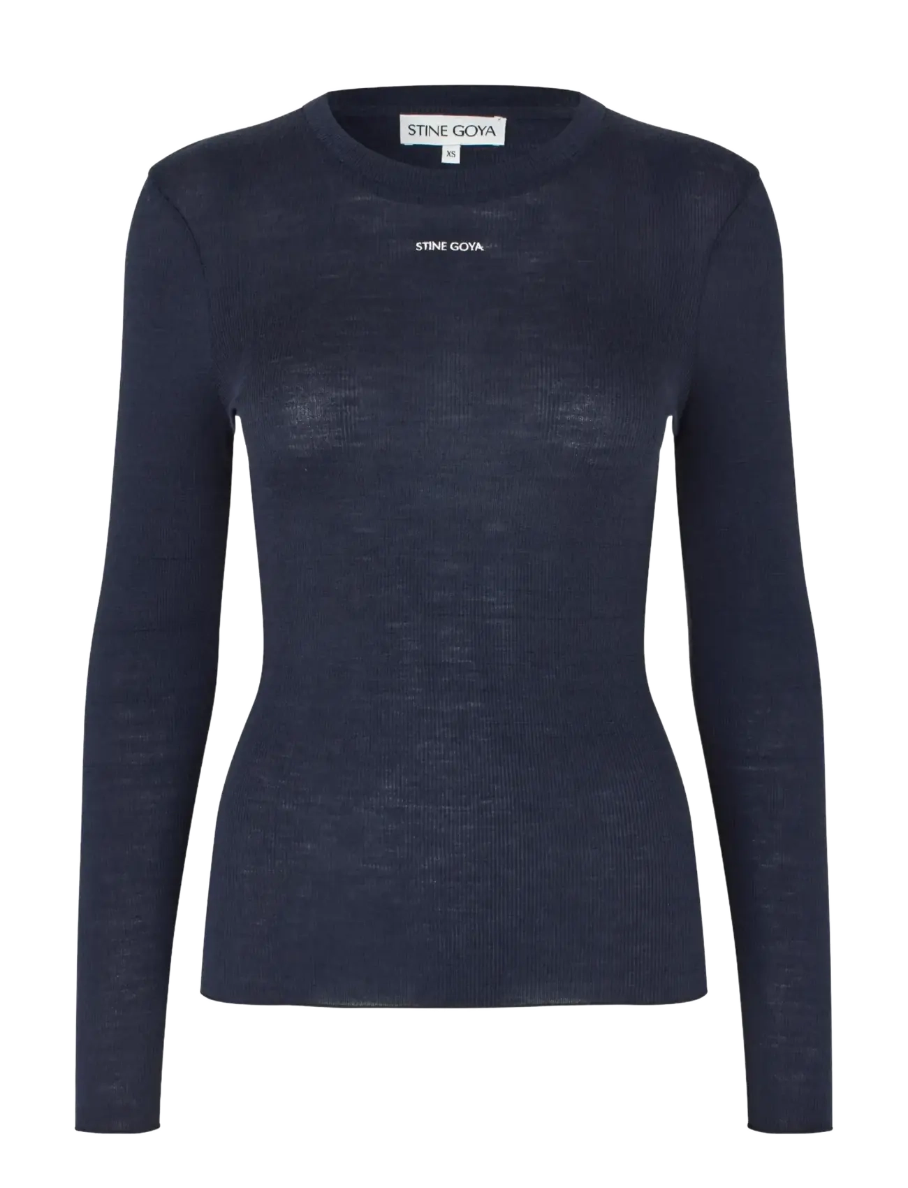 STINE GOYA Lux Rib,Long Sleeve Crewneck - Transitional Layering - MIDNIGHT NAVY / navy