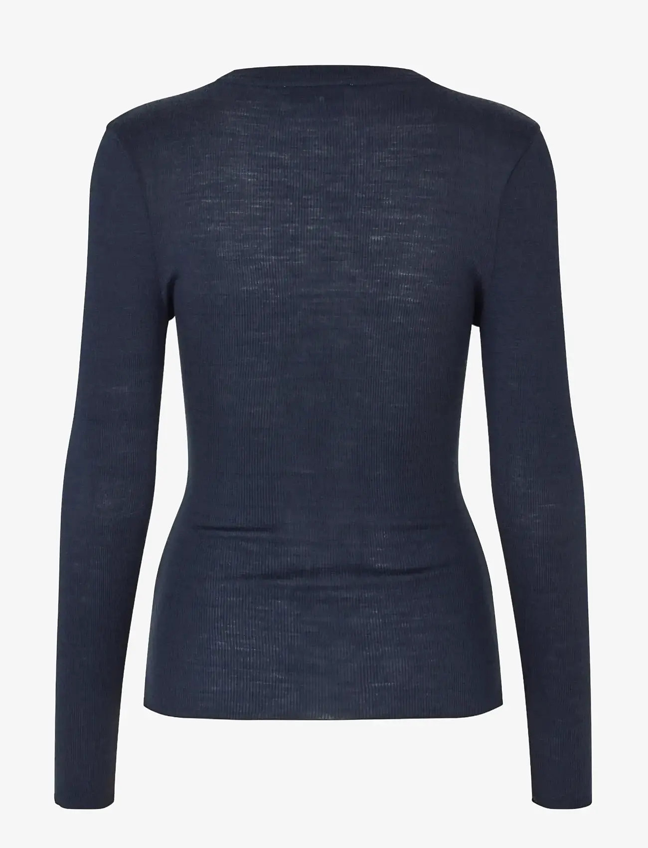 STINE GOYA - Lux Rib,Long Sleeve Crewneck - pikkade varrukatega alussärgid - midnight navy - 2