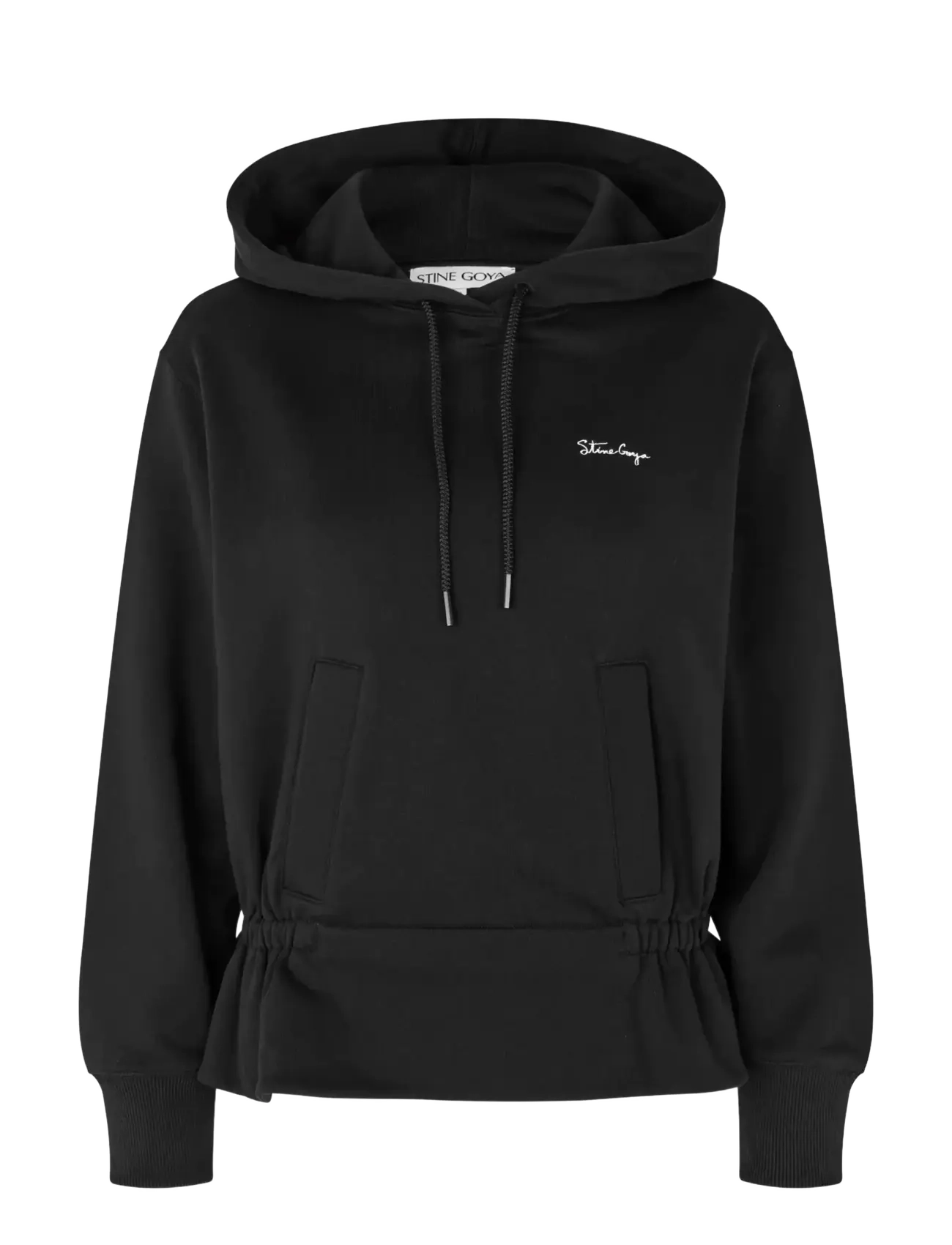 STINE GOYA 2430 Terry, Cinched Waist Sweatshir - Sweatshirts & Hættetrøjer - BLACK / black