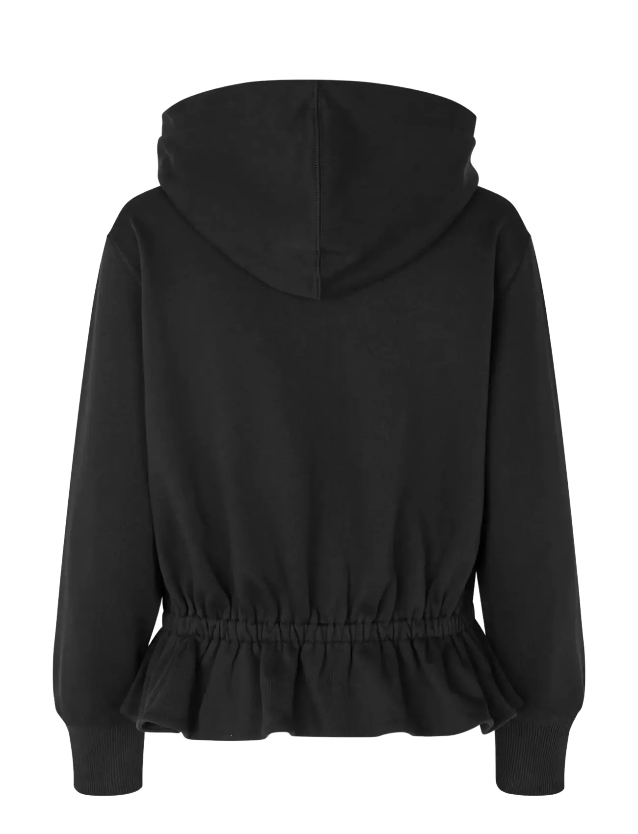 STINE GOYA - 2430 Terry, Cinched Waist Sweatshir - sportiska stila džemperi un džemperi ar kapuci - black - 2