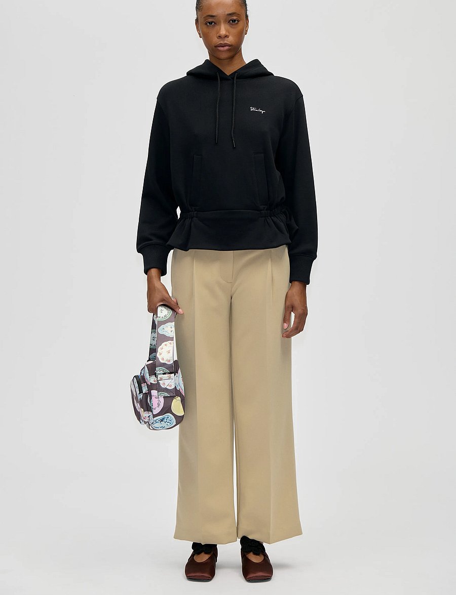 STINE GOYA - Terry, Cinched Waist Sweatshirt - sweatshirts & hoodies - black - 0