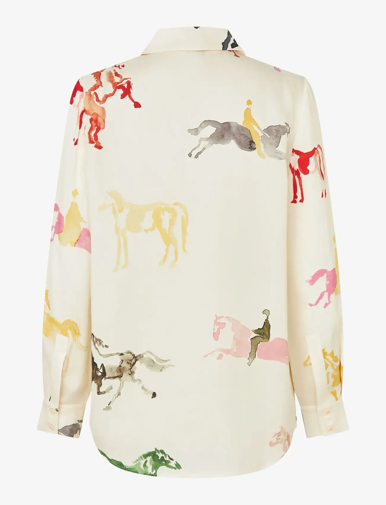 STINE GOYA - Dry Viscose, Long Sleeve Shirt - denimskjorter - horses - 2