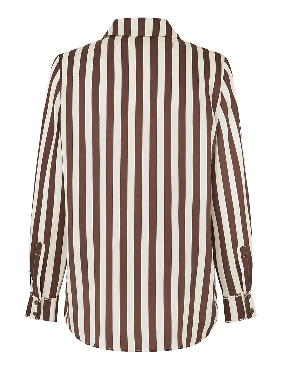 STINE GOYA - Dry Viscose, Long Sleeve Shirt - jeanshemden - ivory stripes - 2