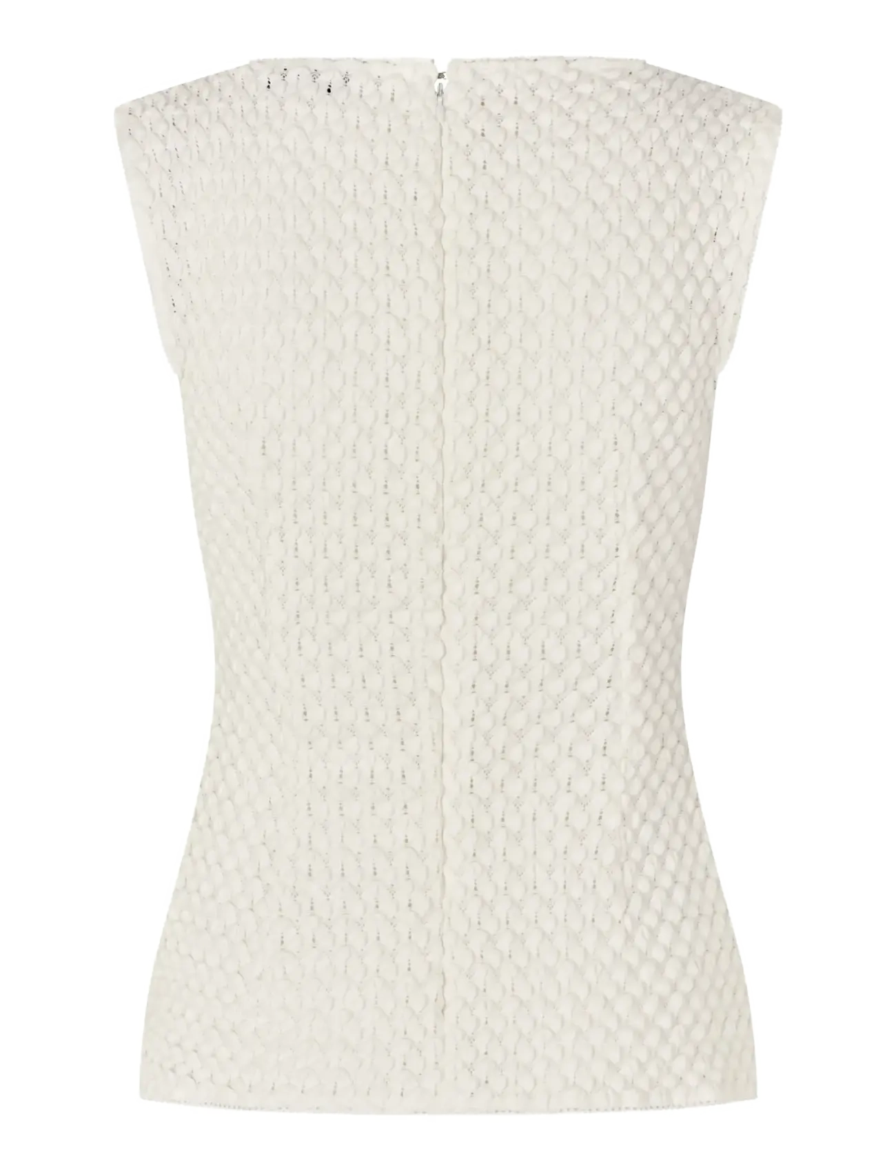 STINE GOYA - Crochet Lace, Boatneck Tank Top - hauts sans manches - white swan - 2