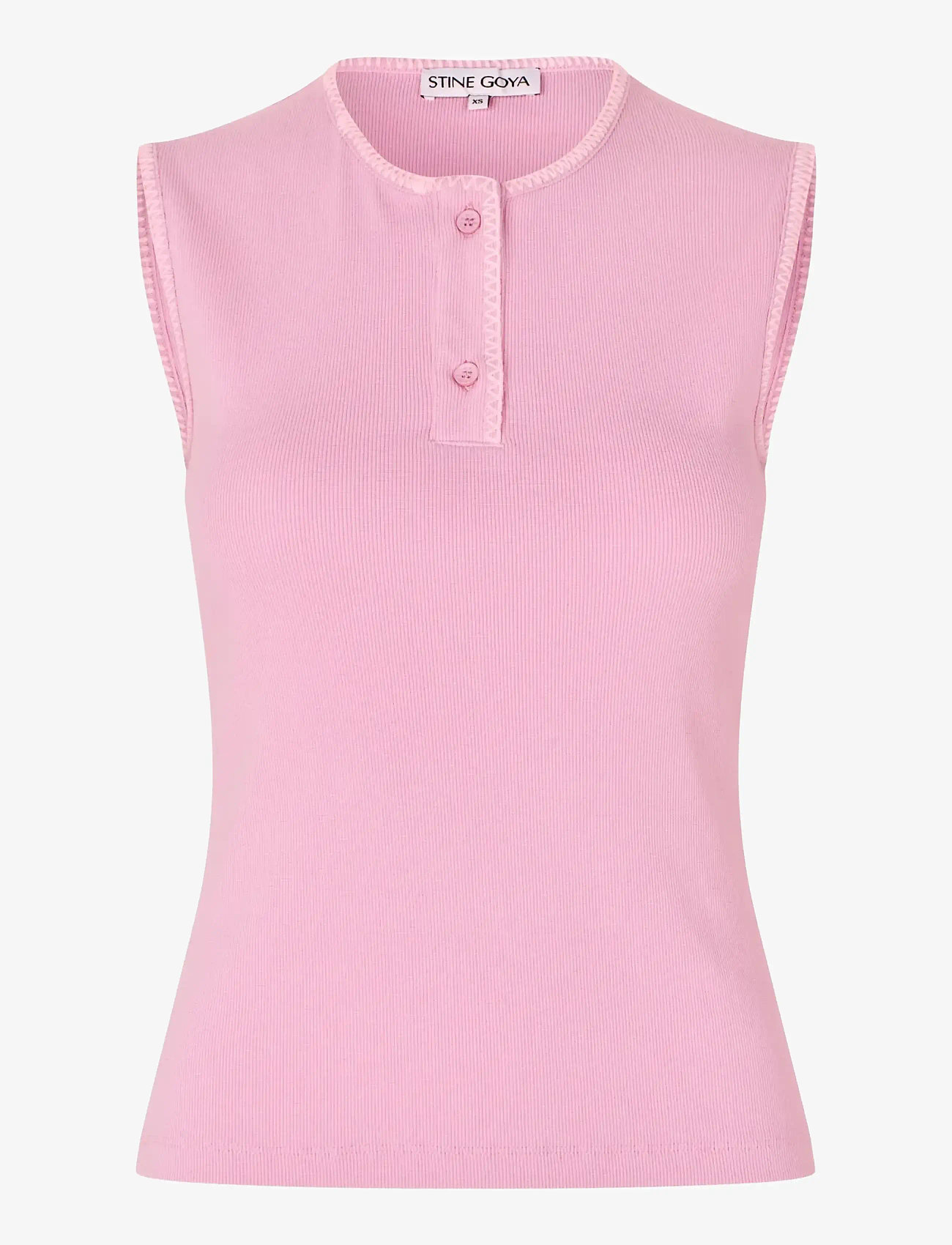 STINE GOYA - Rib, Crewneck Tank Top - tops zonder mouwen - cherry blossom - 1