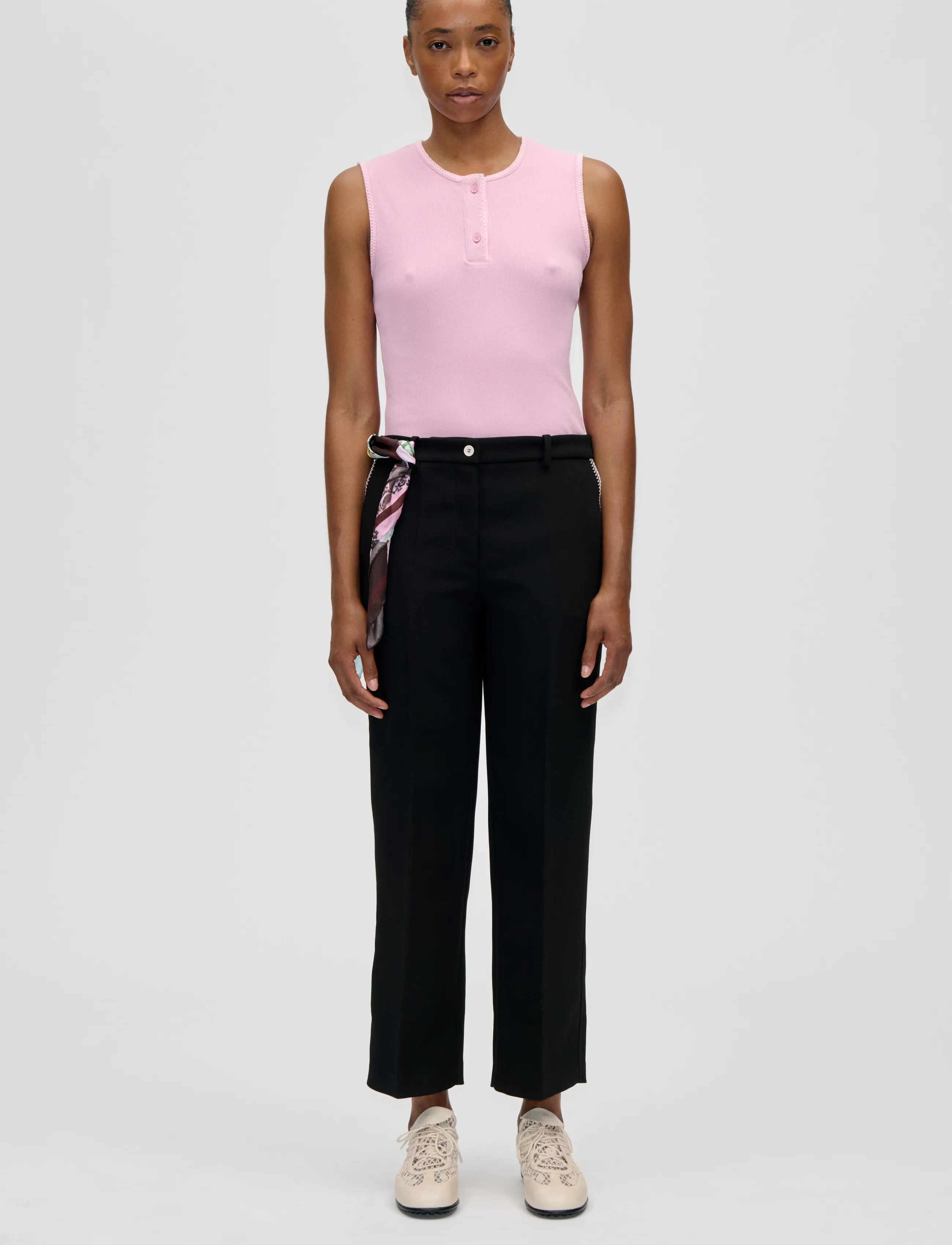 STINE GOYA Rib, Crewneck Tank Top - Ärmellose Tops - CHERRY BLOSSOM / pink/rose