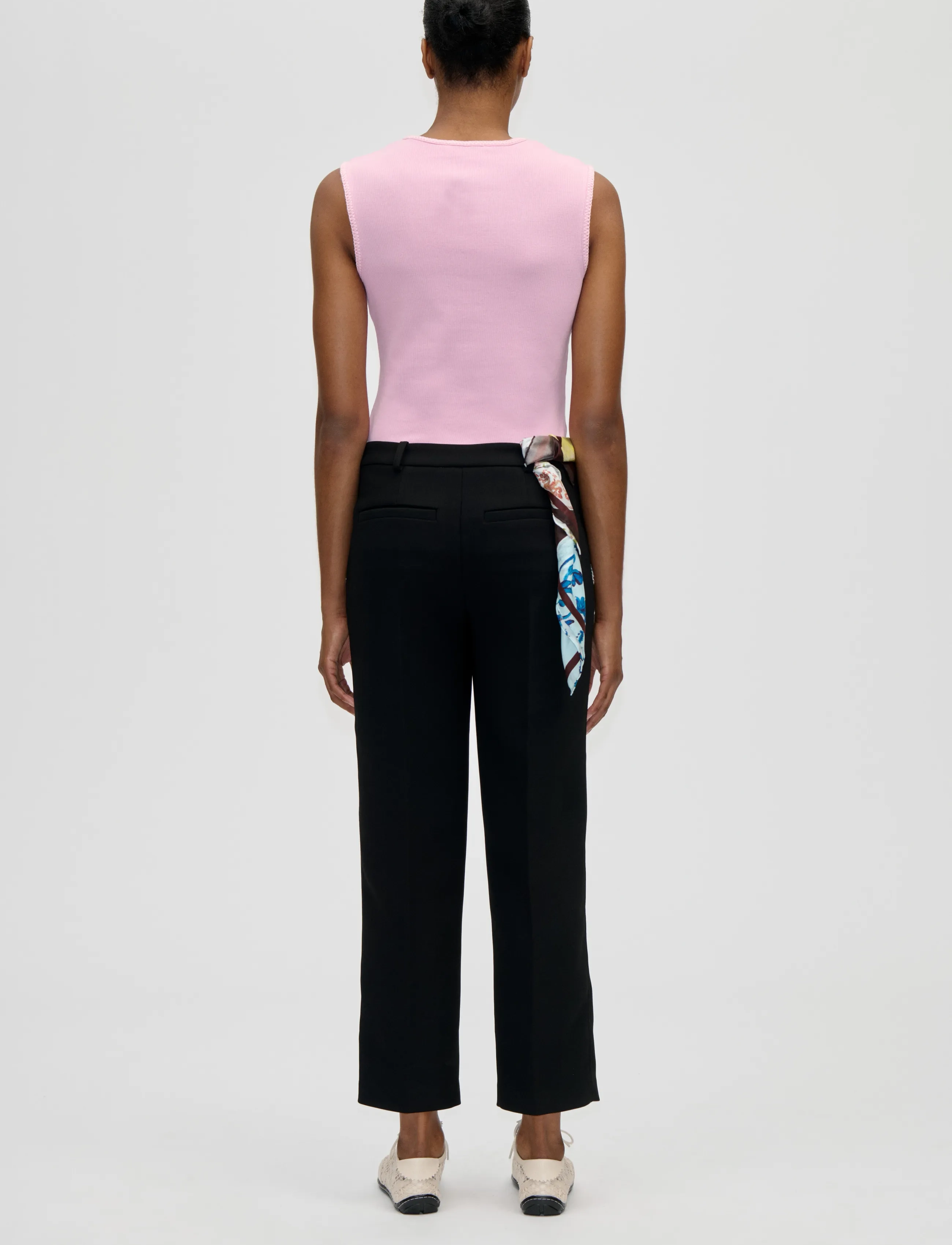 STINE GOYA - Rib, Crewneck Tank Top - linnen - cherry blossom - 3