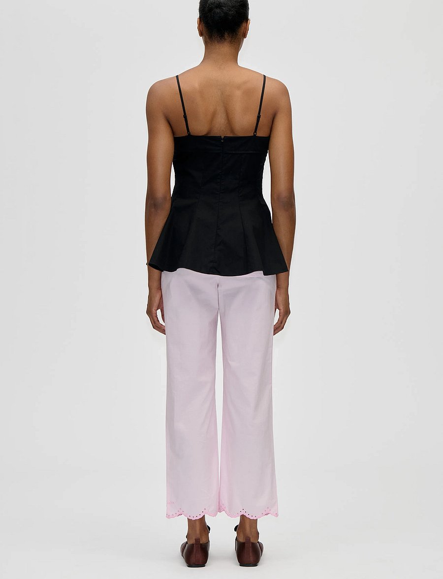 STINE GOYA - Broderie Cotton, Embroidered Bustier Top - hihattomat topit - broderie anglaise - 2