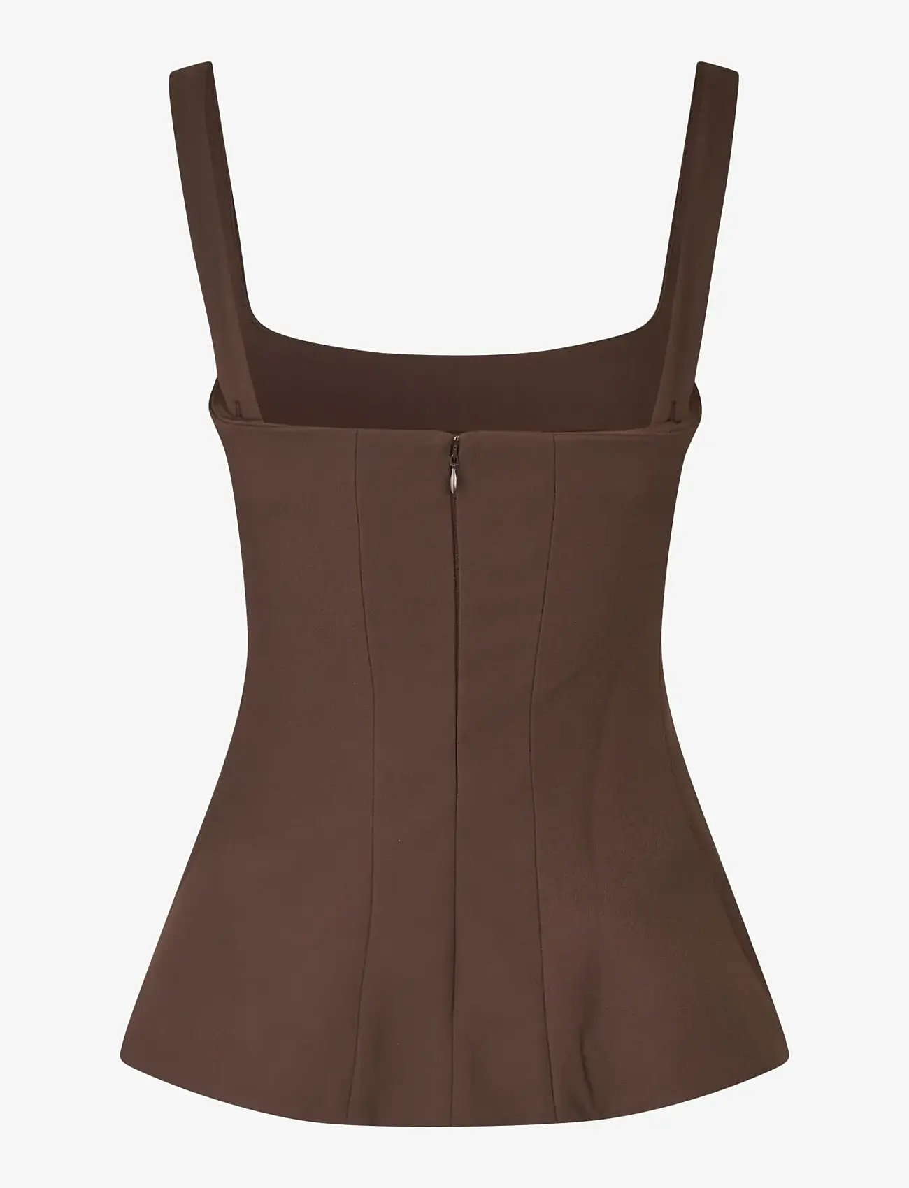 STINE GOYA - Double Sided Crepe, Elevated Structured Top - Ærmeløse toppe - cocoa - 2
