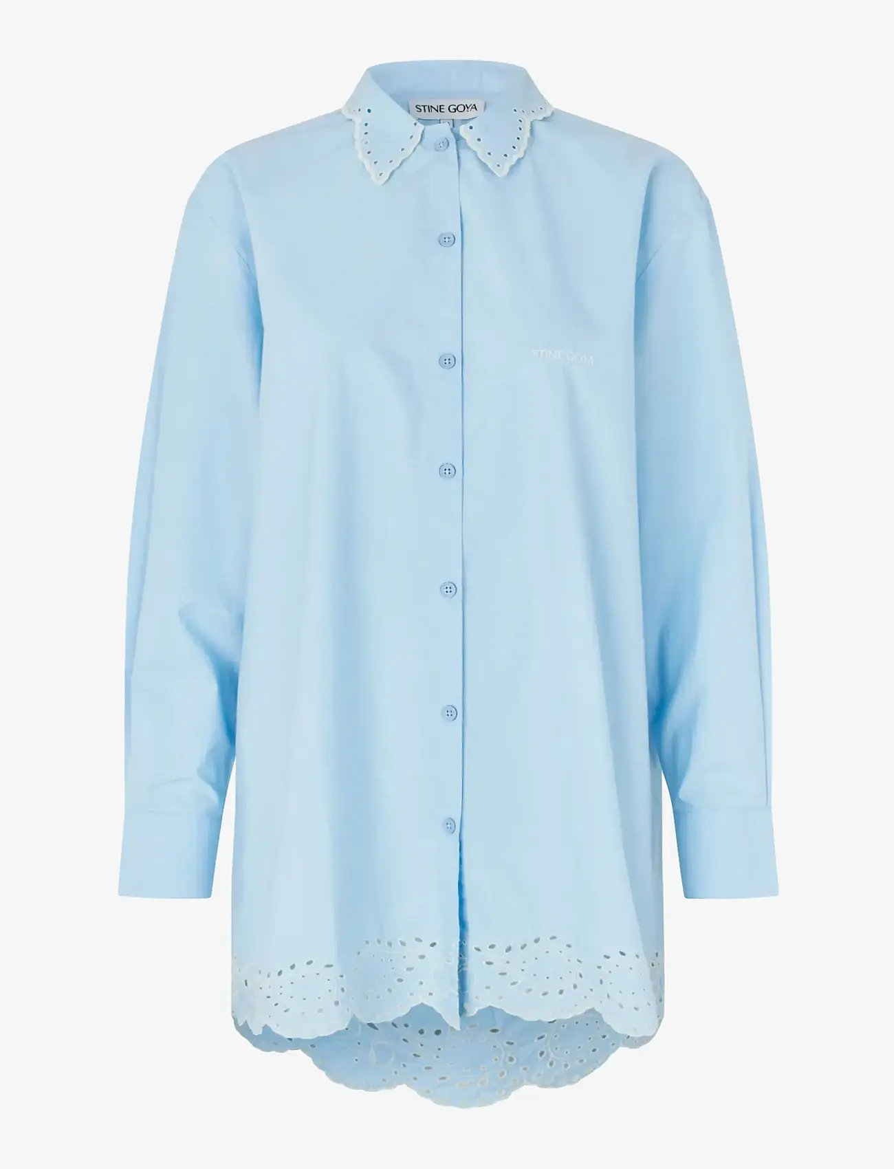 STINE GOYA - Light Cotton, Long Sleeve Oversized Shirt - jeanshemden - teapot blue - 1