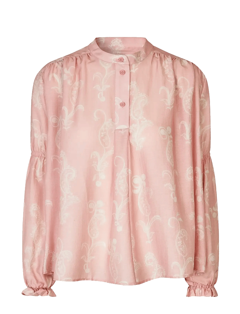 STINE GOYA - Tencel, Elasticated Long Sleeve Top - jeanshemden - cherries on a paisley - 1