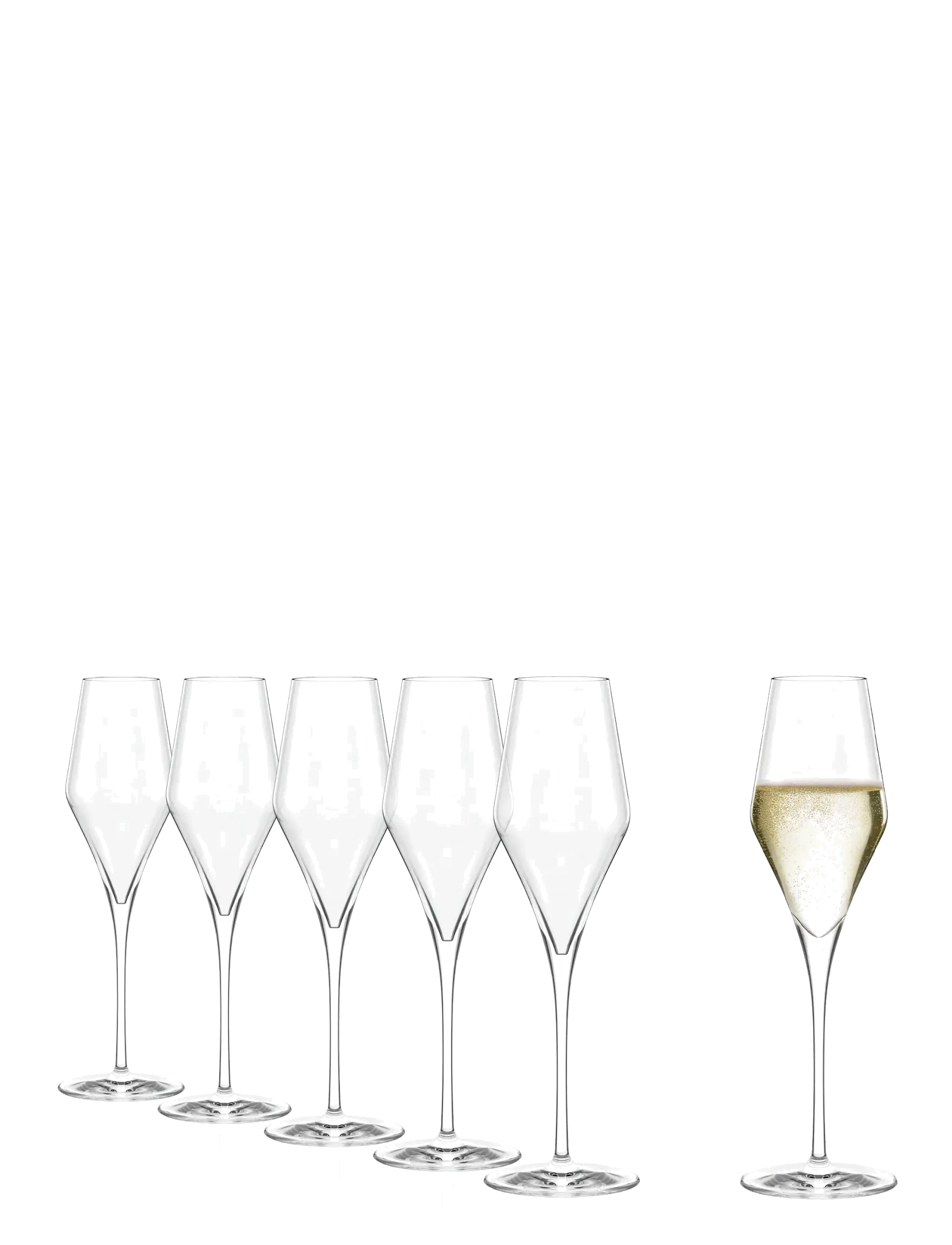 Stölzle Lausitz Champagneglas Quatrophil 29Cl. 6 Stk, Champagneglas, Nude, Str: 29 CL