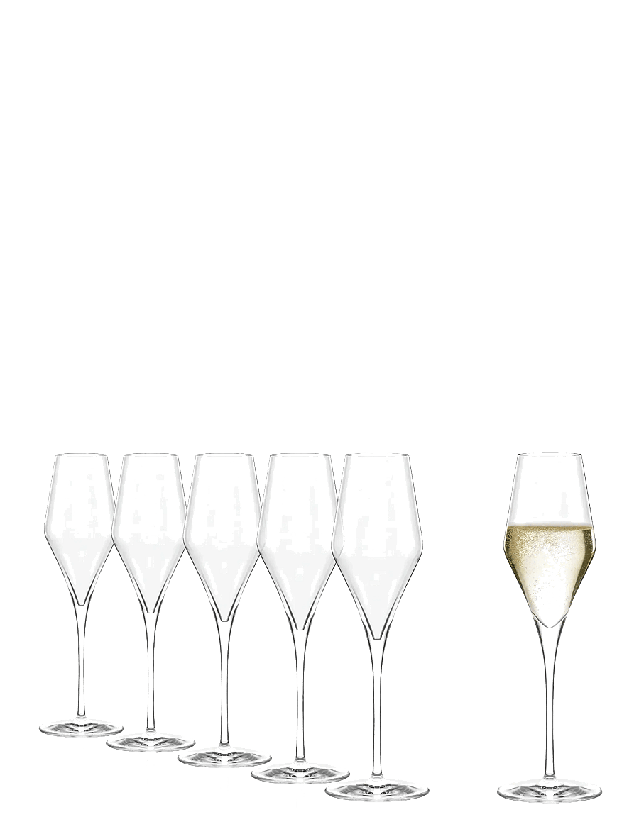 Stölzle Lausitz - Champagneglass Quatrophil 29cl. 6 pieces - Šampanjaklaasid - clear - 1