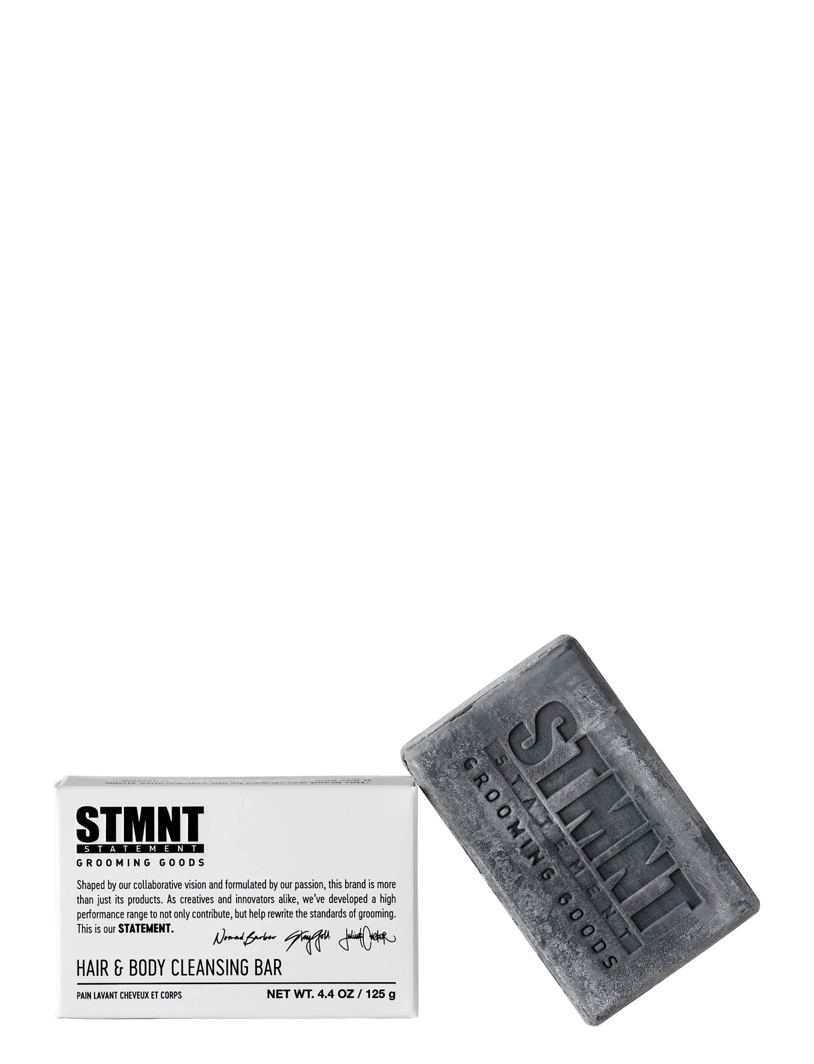 STMNT Grooming Goods Stmnt Hair & Body Cleansing Bar, 125 G, Black, Pleje > Shampoo, Herre