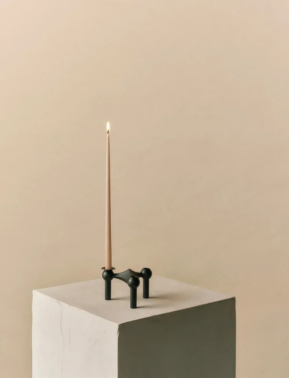 STOFF Nagel - STOFF Nagel candle holder cuff (set with 3 pcs) - kerzenständer - black - 3