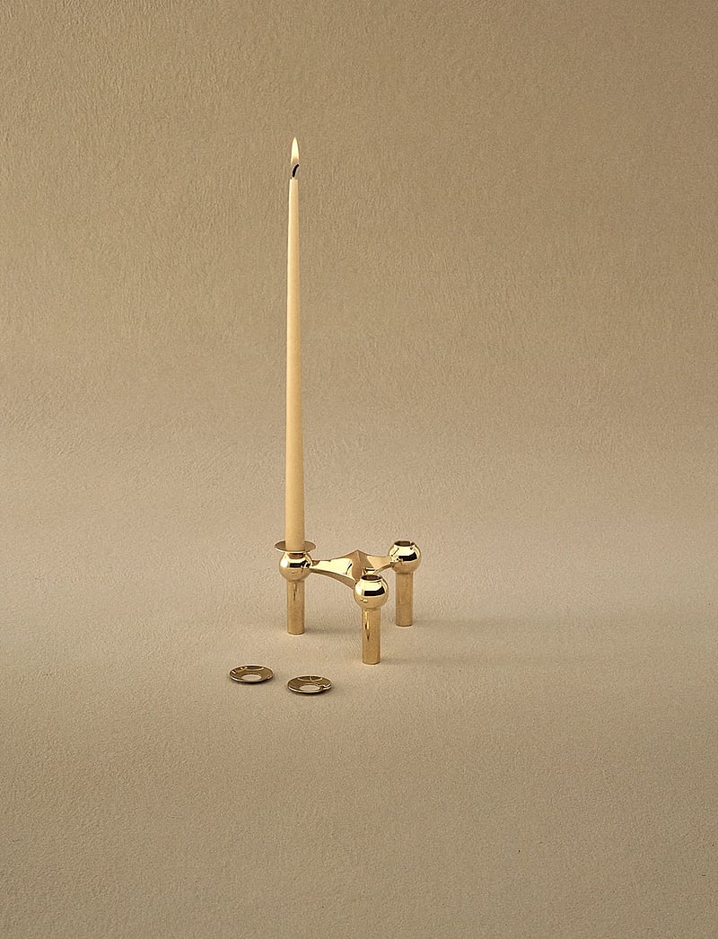 STOFF Nagel - STOFF Nagel candle holder cuff (set with 3 pcs) - küünlajalad - solid brass - 0