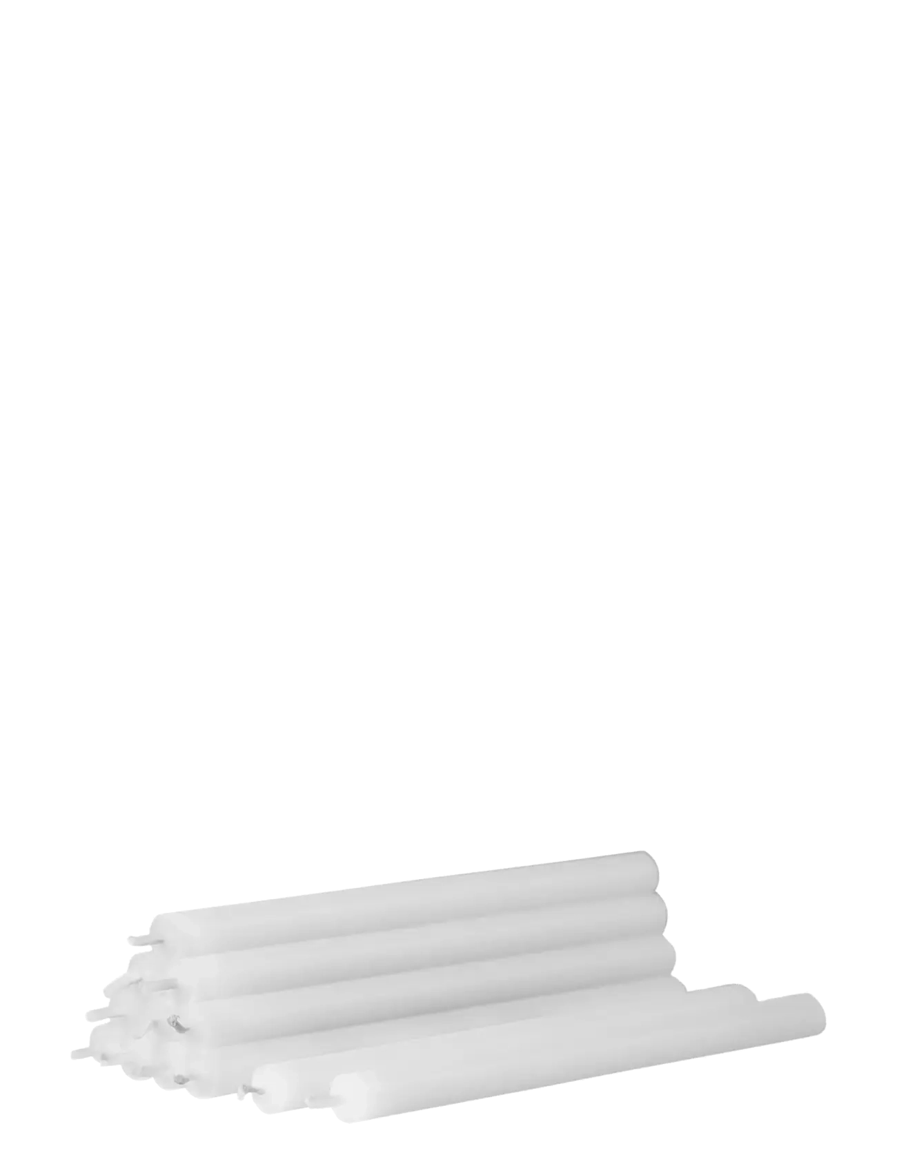 STOFF Nagel Taper Candles, Box With 12 Pieces, Søjlelys, Hvid, Str: 18X1.3CM