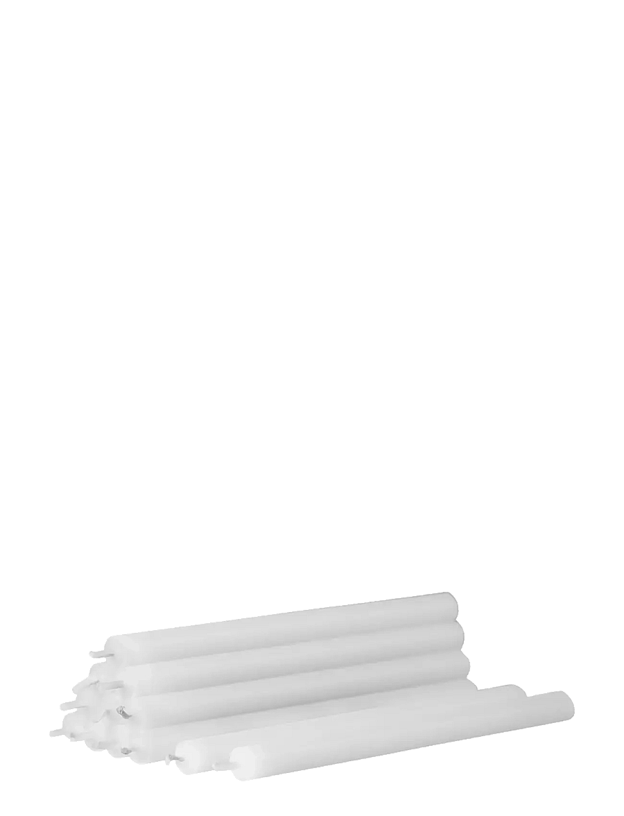 STOFF Nagel - STOFF Nagel taper candles, box with 12 pieces - pikad küünlad - white - 1