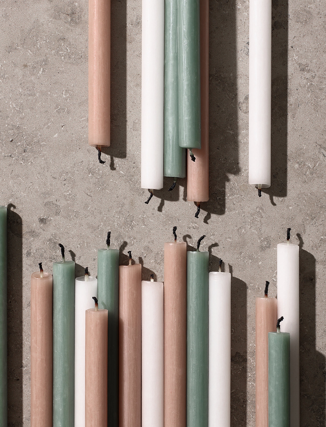 STOFF Nagel - STOFF Nagel taper candles, box with 12 pieces - stagelys - white - 2