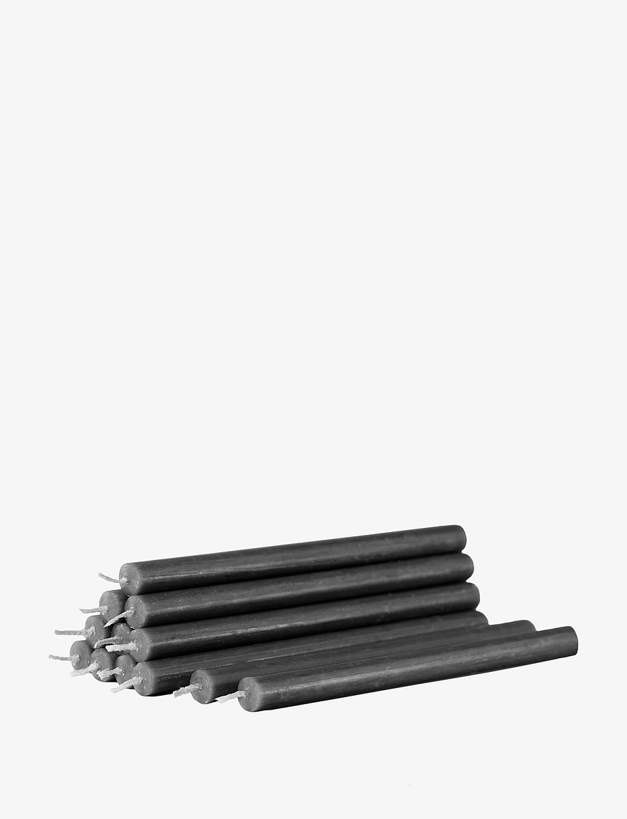STOFF Nagel - STOFF Nagel taper candles, box with 12 pieces - pikad küünlad - anthracite - 1