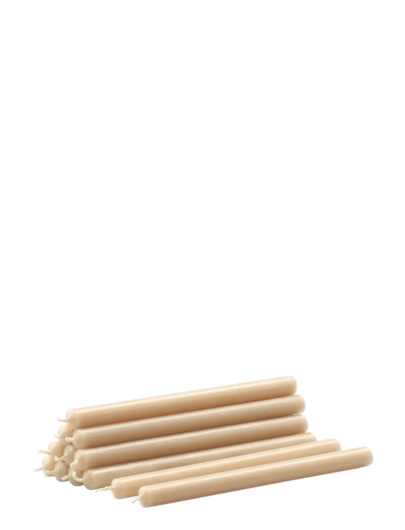 STOFF Nagel Taper Candles, Box With 12 Pieces, Søjlelys, Beige, Str: 18X1.3CM