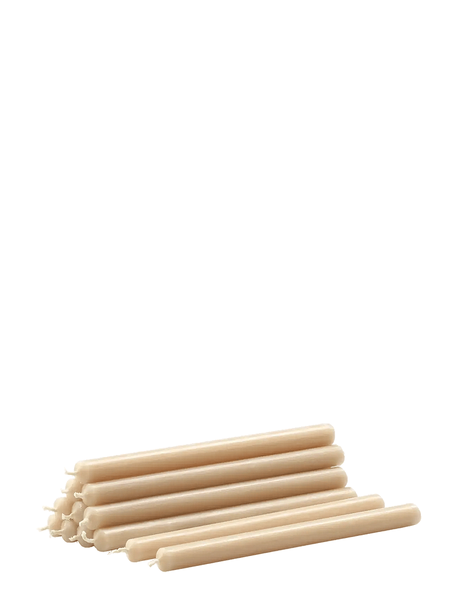 STOFF Nagel - STOFF Nagel taper candles, box with 12 pieces - pikad küünlad - beige - 1