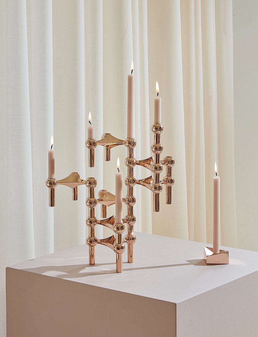 STOFF Nagel - STOFF Nagel taper candles, box with 12 pieces - pikad küünlad - beige - 0