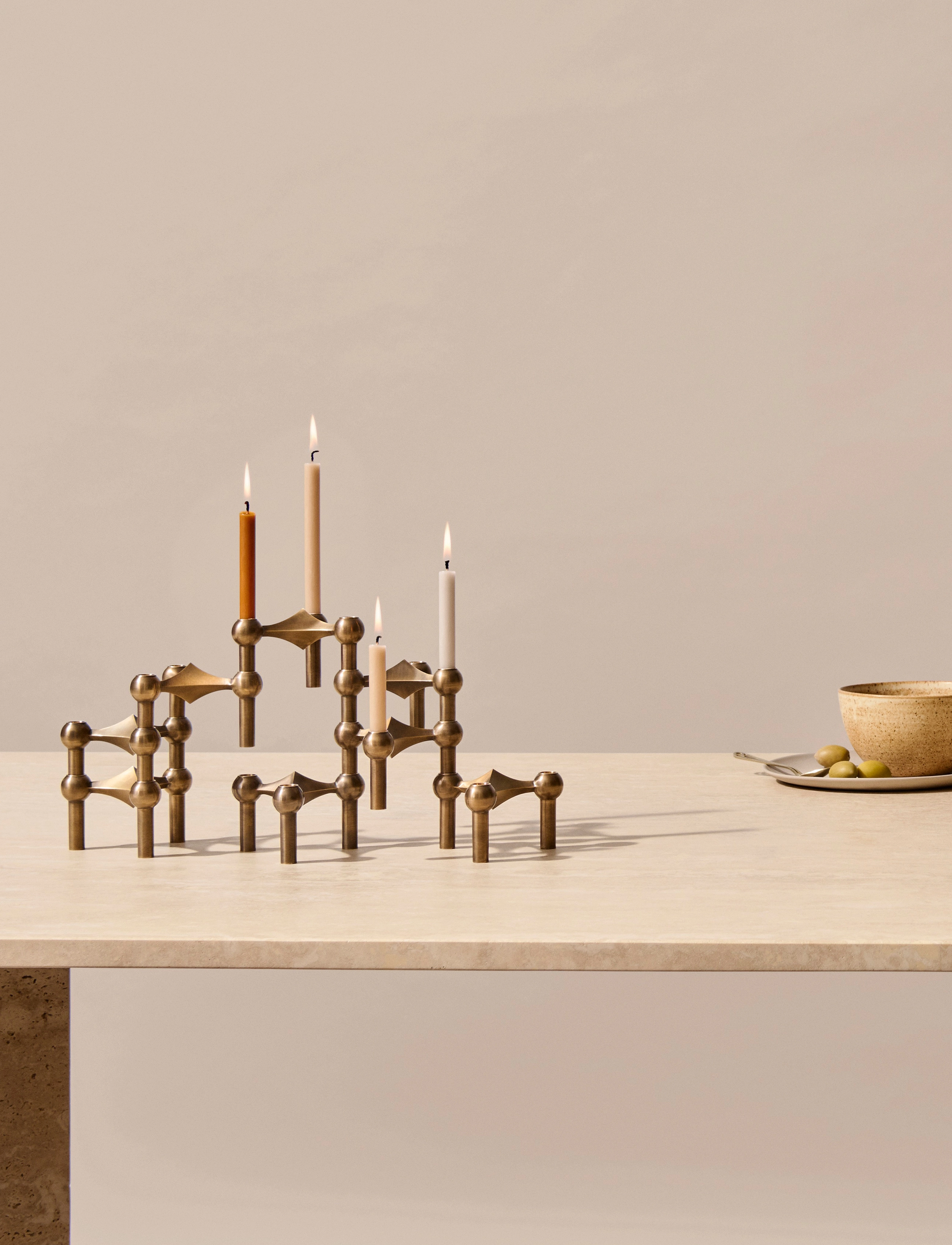 STOFF Nagel - STOFF Nagel taper candles, box with 12 pieces - stagelys - beige - 3