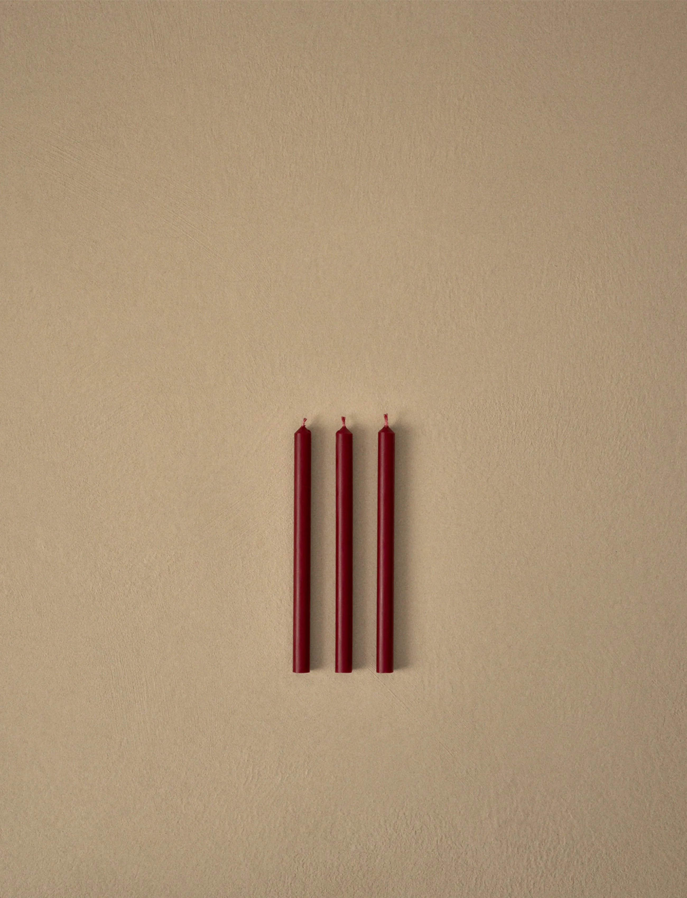 STOFF Nagel Stoff Nagel Candles (Box W/12 Pcs) - Bordeaux, 18X 1.3 cm, Burgundy, Stearinlys > Søjlelys, Unisex