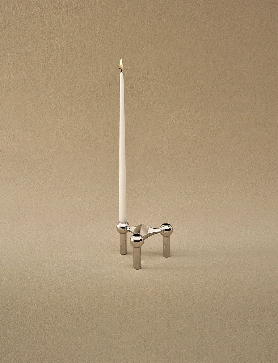 STOFF Nagel - STOFF Nagel taper candles by Ester & Erik (box w/6 pcs) - pikad küünlad - white - 0
