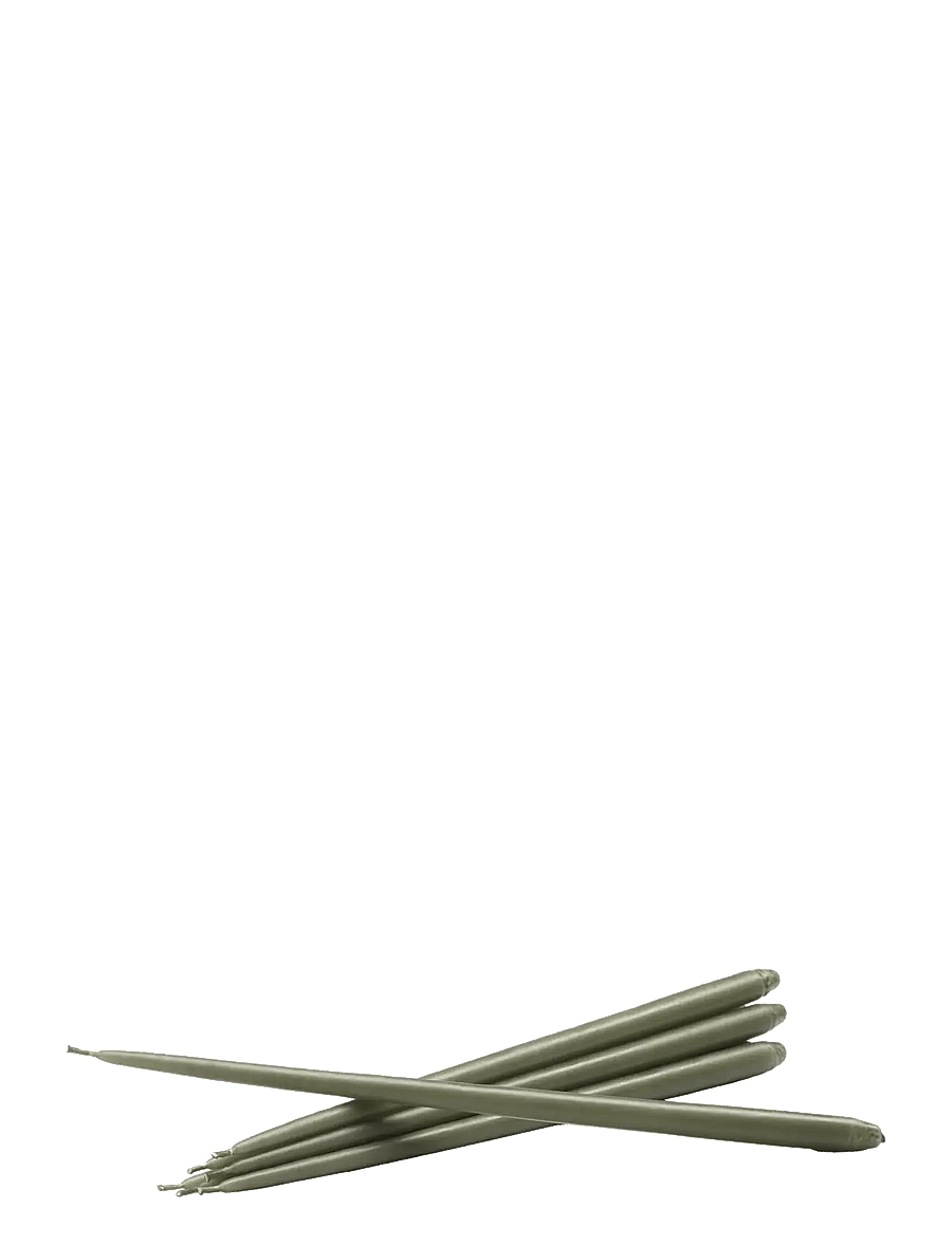 STOFF Nagel - STOFF Nagel taper candles by Ester & Erik (box w/6 pcs) - pikad küünlad - dusty green - 1