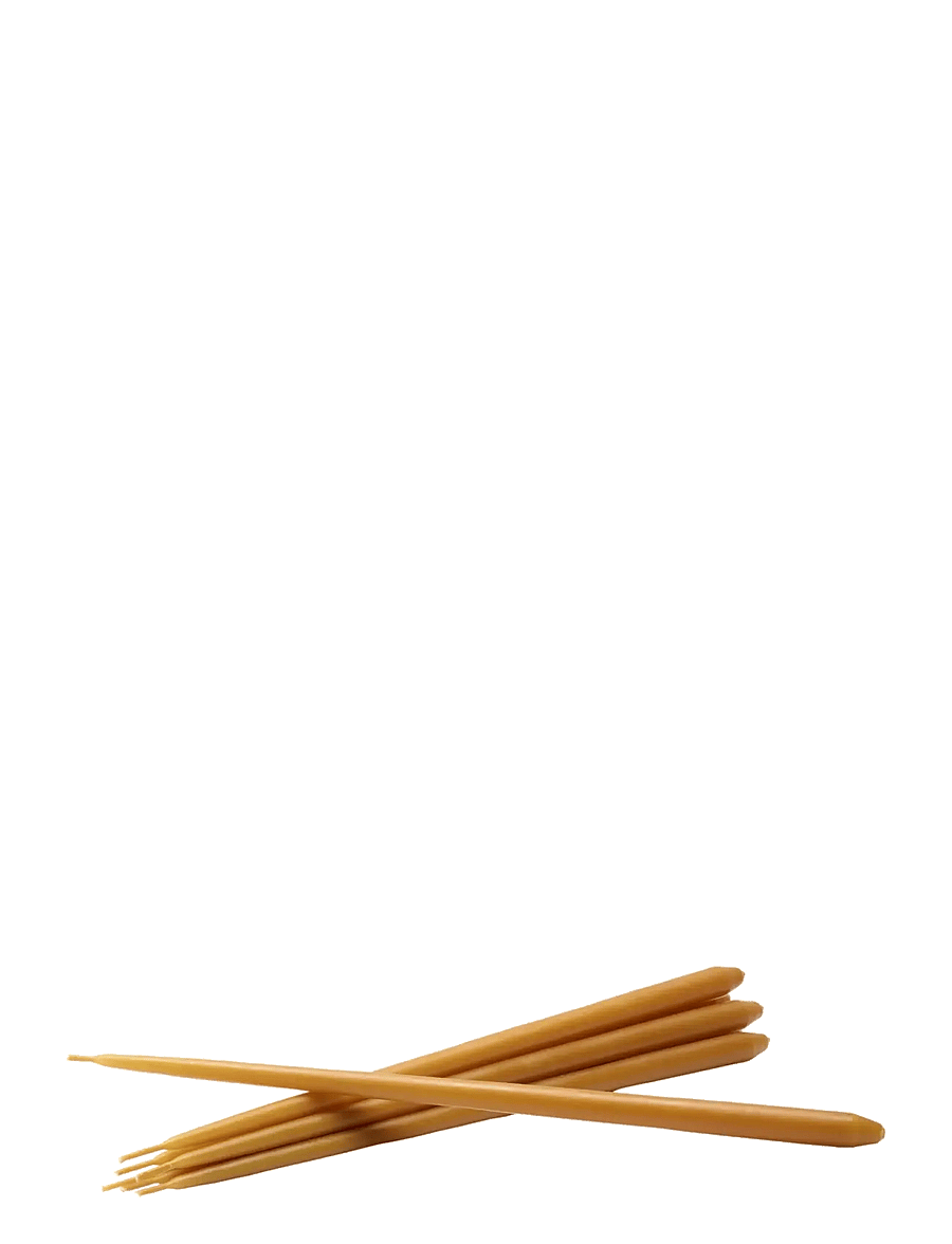 STOFF Nagel - STOFF Nagel taper candles by Ester & Erik (box w/6 pcs) - pikad küünlad - amber - 1