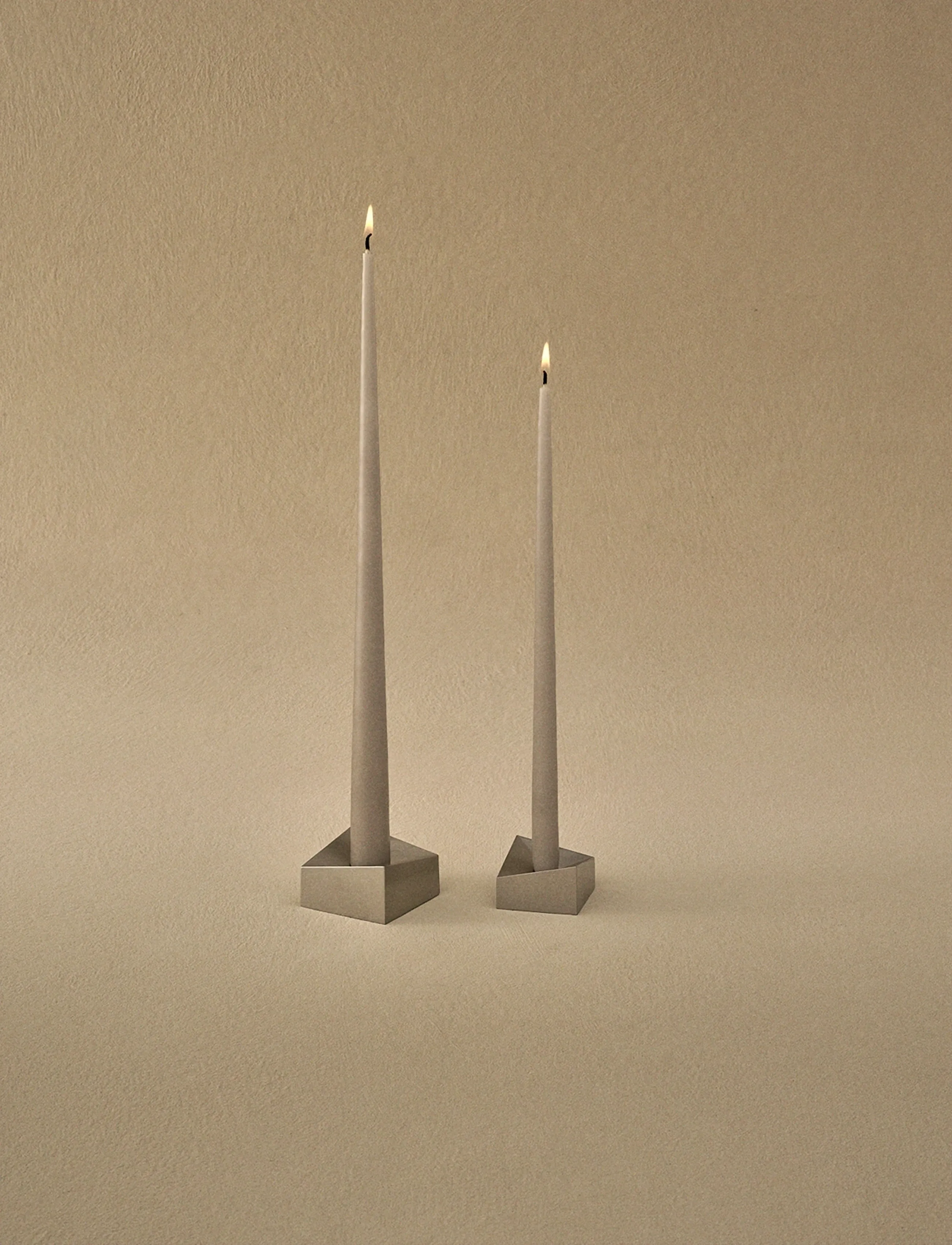 STOFF Nagel Taper Candles By Ester & Erik (Box W/6 Pcs), 29X1.3 cm, Candles, Beige - Pillar Homeware