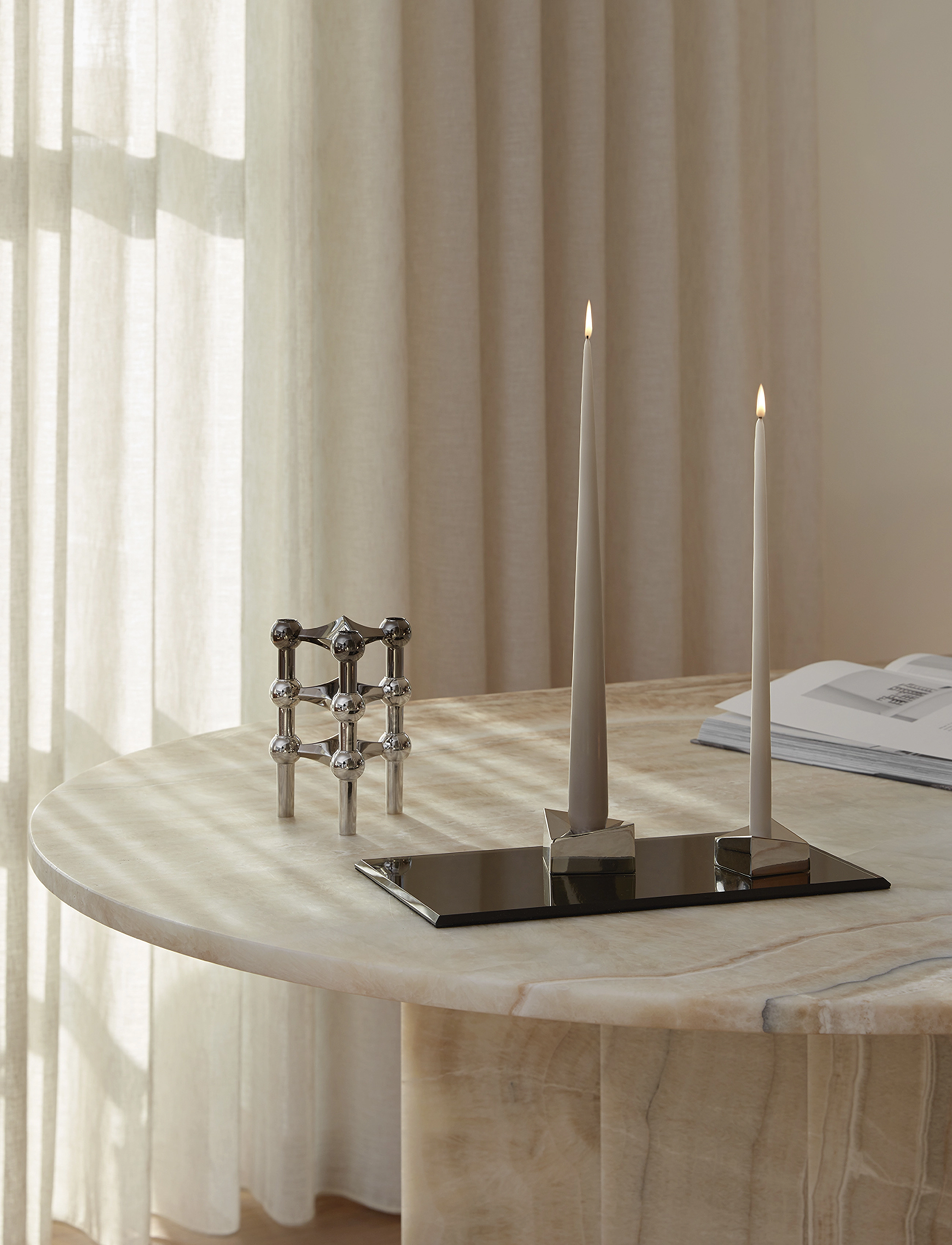 STOFF Nagel - STOFF Nagel taper candles by Ester & Erik (box w/6 pcs) - stagelys - sand - 2