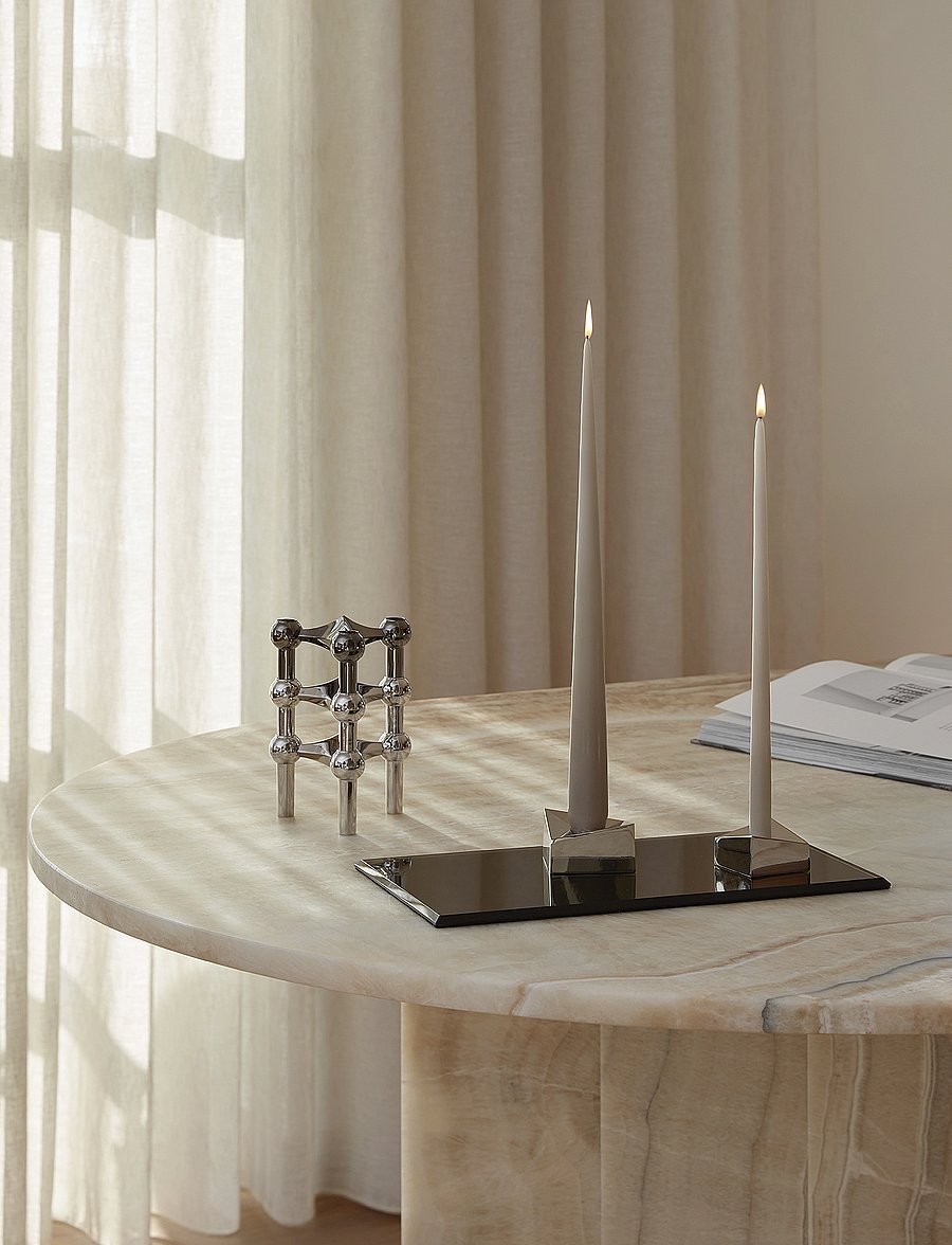 STOFF Nagel - STOFF Nagel taper candles by Ester & Erik (box w/6 pcs) - pikad küünlad - sand - 2