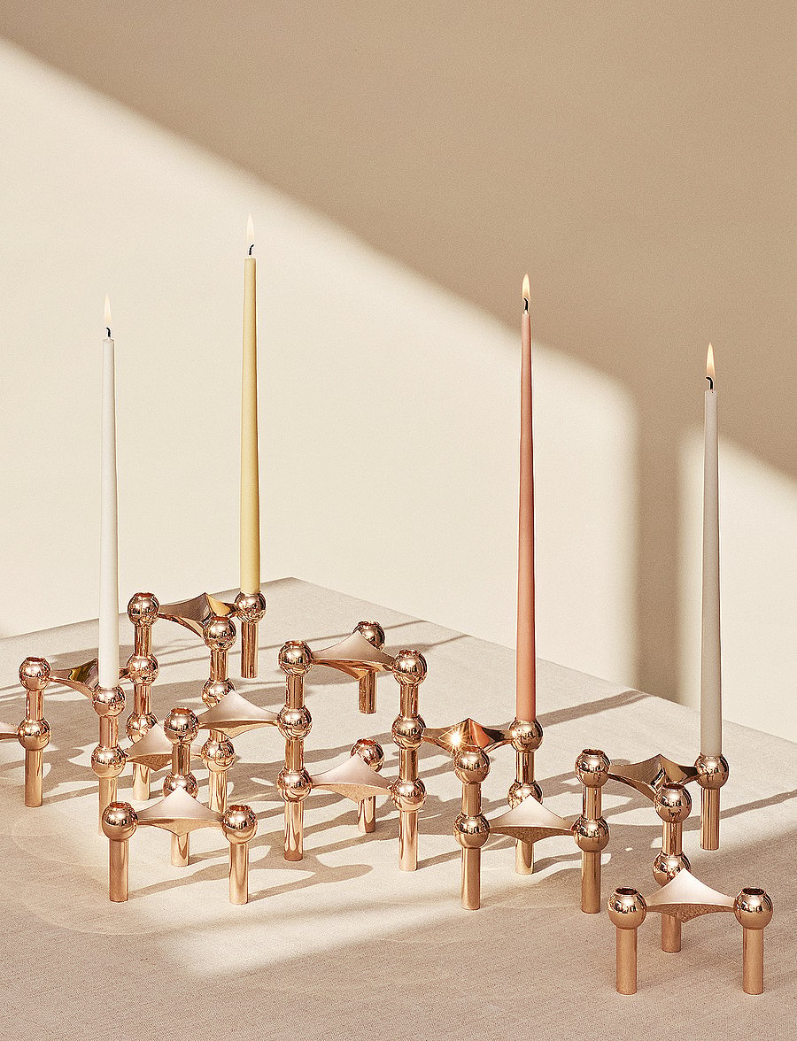 STOFF Nagel - STOFF Nagel taper candles by Ester & Erik (box w/6 pcs) - pikad küünlad - dusty rose - 2