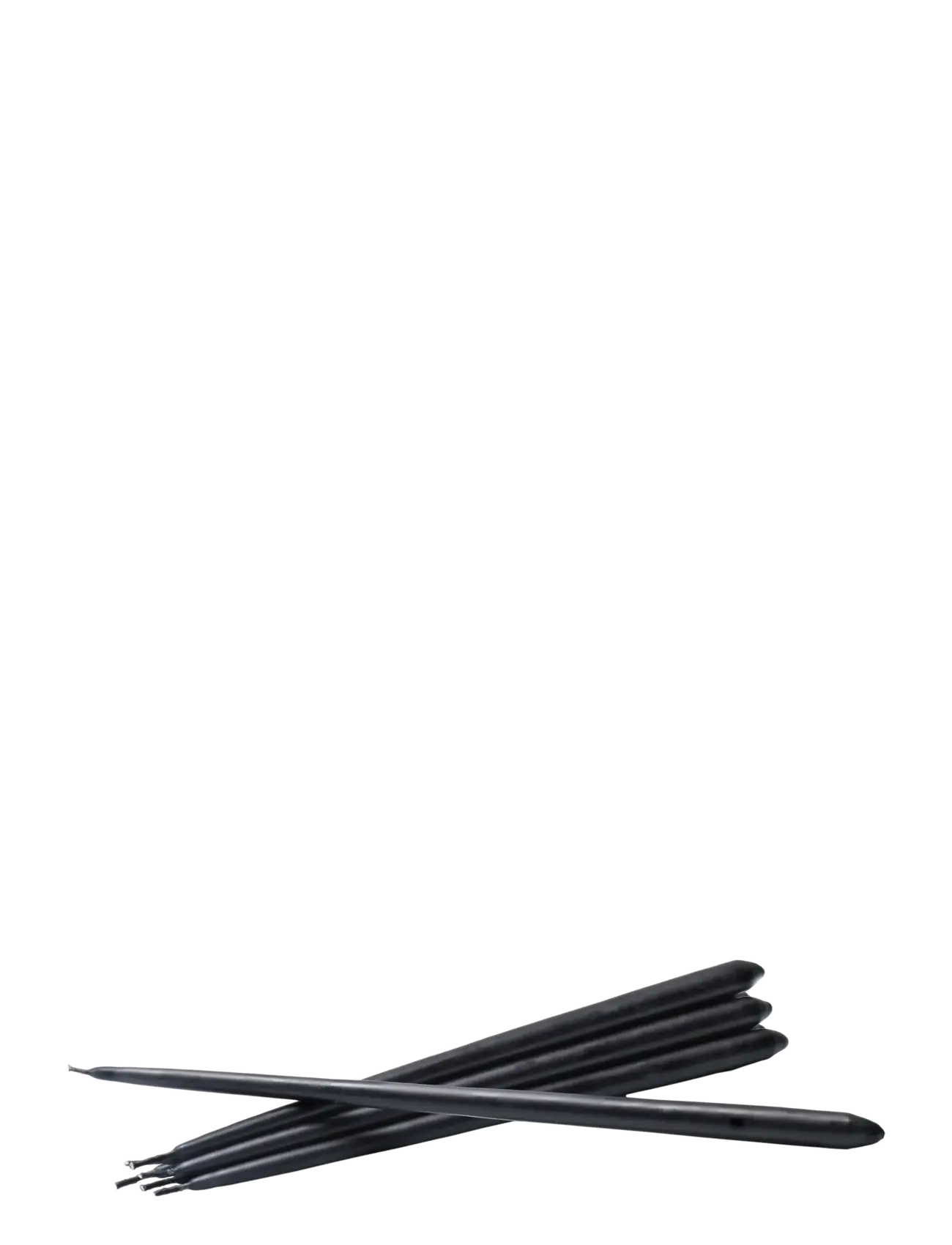 STOFF Nagel Taper Candles By Ester & Erik (Box W/6 Pcs), Søjlelys, Sort, Str: 29X1.3CM