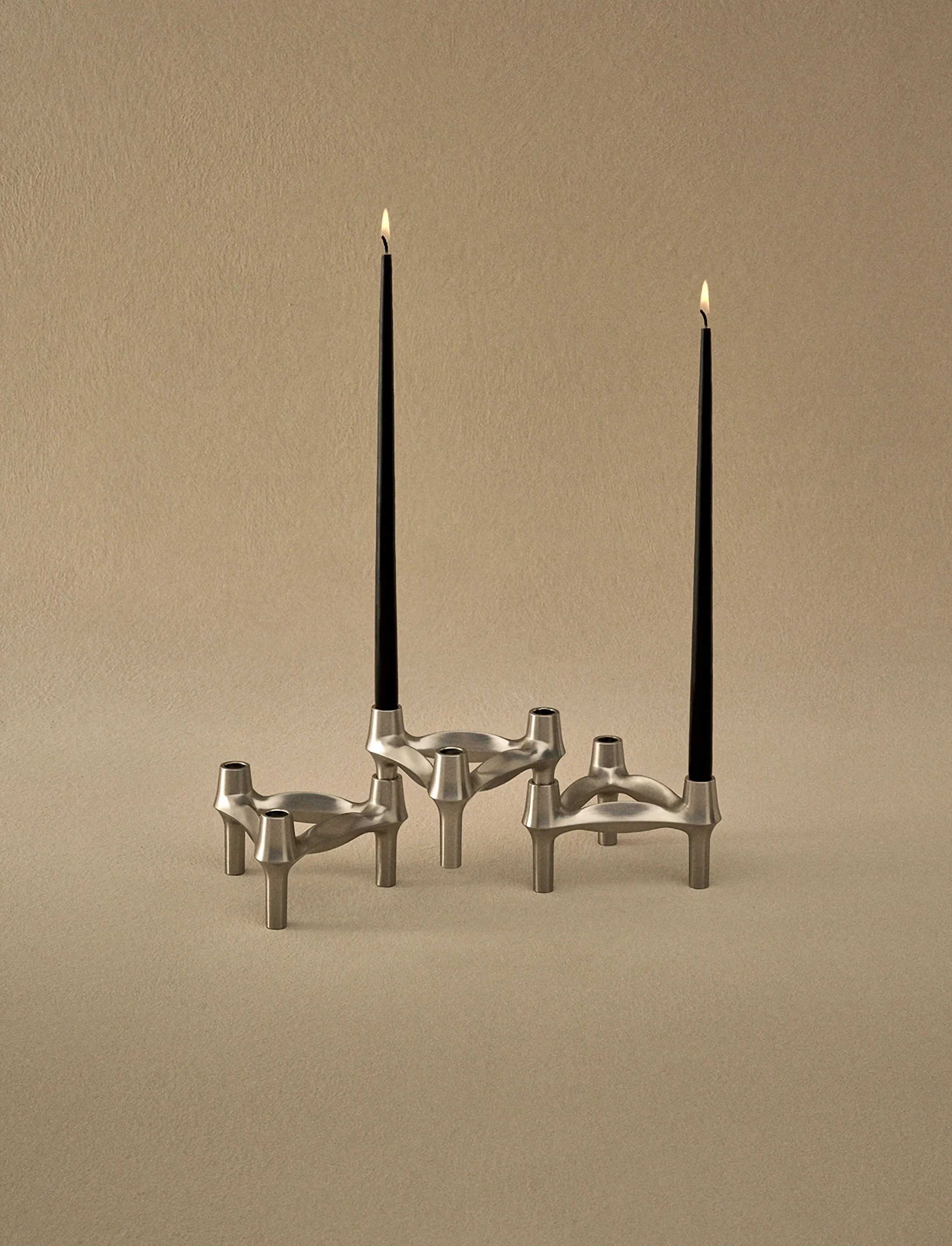 STOFF Nagel Taper Candles By Ester & Erik (Box W/6 Pcs), 29X1.3 cm, Candles, Schwarz - Pillar Homeware