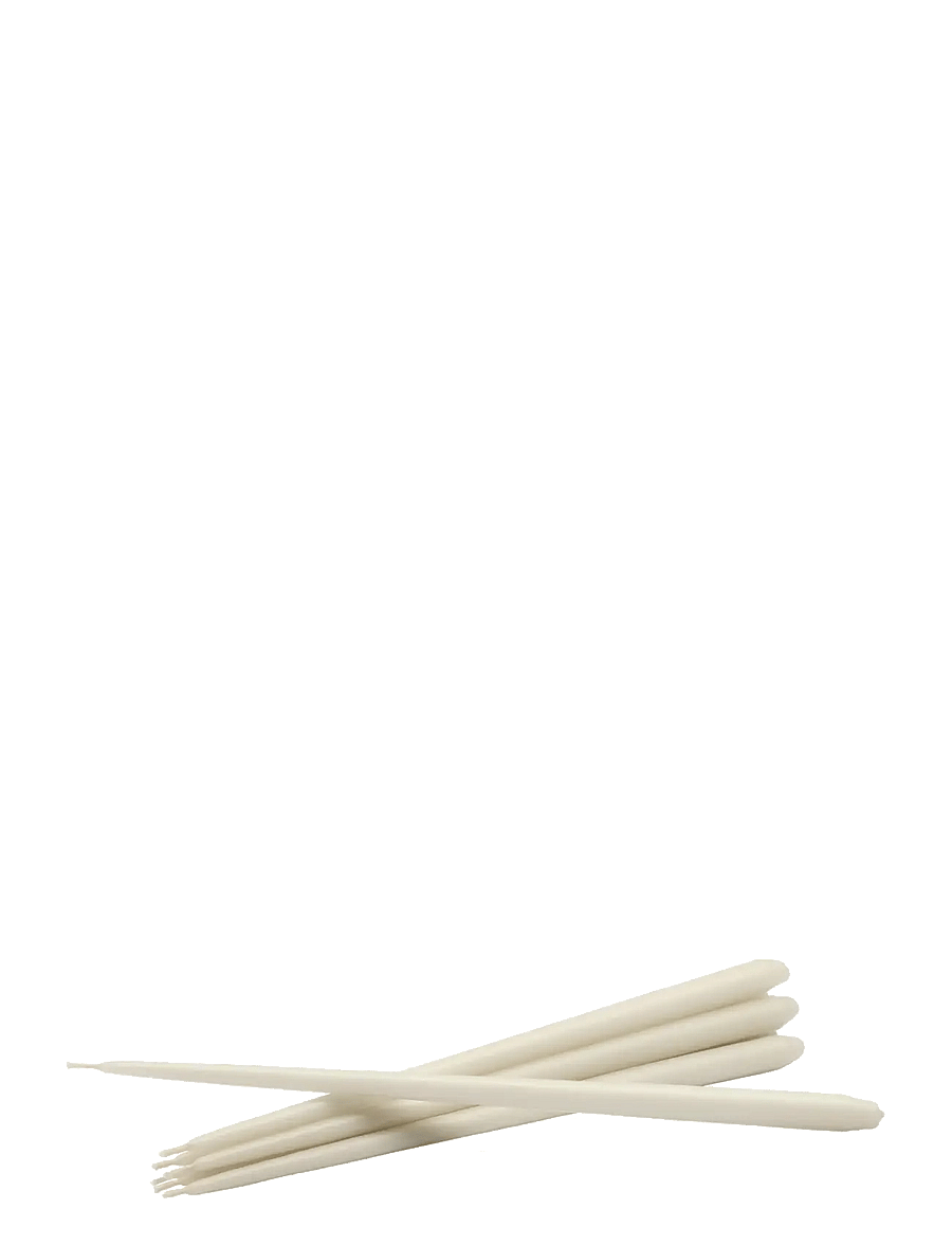 STOFF Nagel - STOFF Nagel taper candles by Ester & Erik (box w/6 pcs) - pikad küünlad - off-white - 1