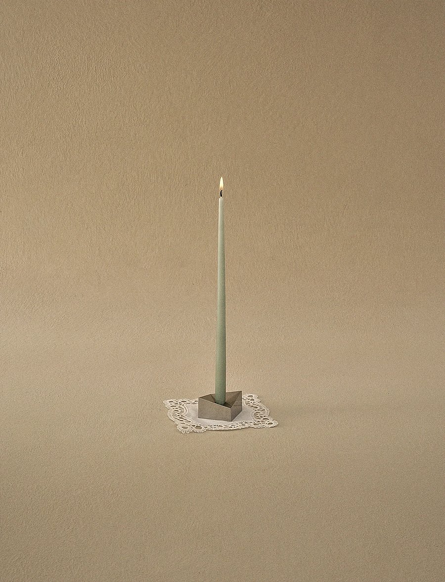STOFF Nagel - STOFF Nagel taper candles by Ester & Erik (box w/6 pcs) - pikad küünlad - dusty mint - 0