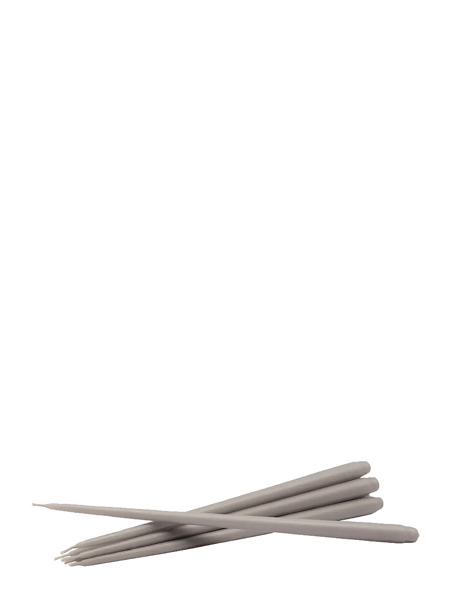 STOFF Nagel - STOFF Nagel taper candles by Ester & Erik (box w/6 pcs) - pikad küünlad - warm grey - 1