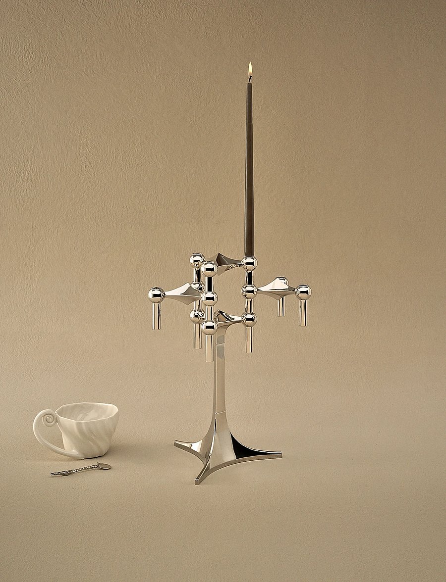 STOFF Nagel - STOFF Nagel taper candles by Ester & Erik (box w/6 pcs) - pikad küünlad - taupe - 0