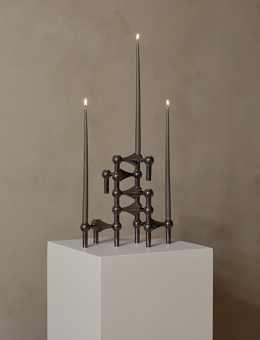 STOFF Nagel - STOFF Nagel taper candles by Ester & Erik (box w/6 pcs) - pikad küünlad - taupe - 2