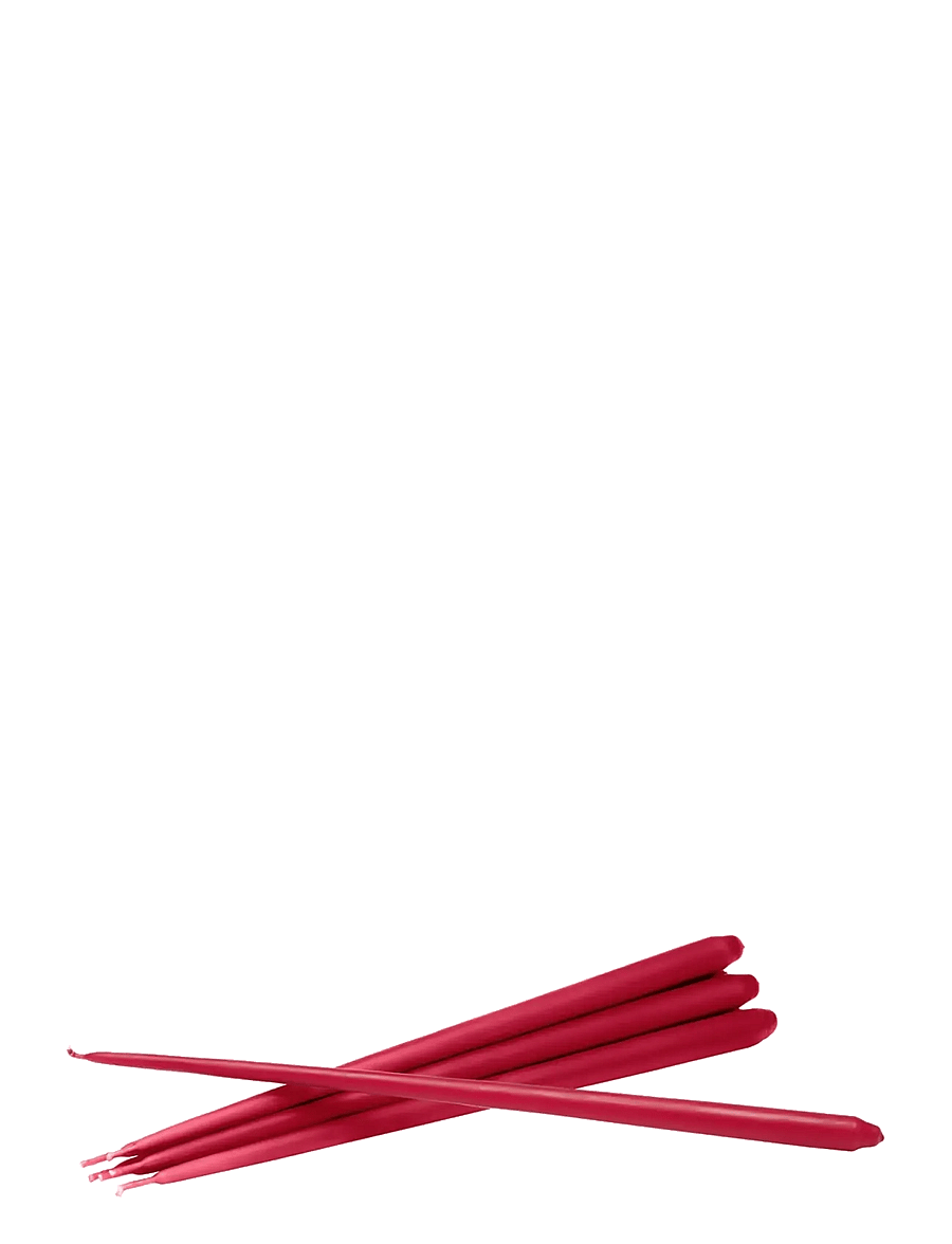STOFF Nagel - STOFF Nagel taper candles by Ester & Erik (box w/6 pcs) - pikad küünlad - red - 1