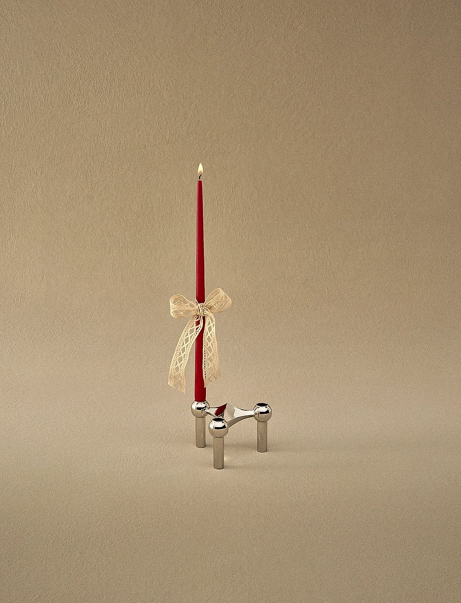 STOFF Nagel - STOFF Nagel taper candles by Ester & Erik (box w/6 pcs) - pikad küünlad - red - 0