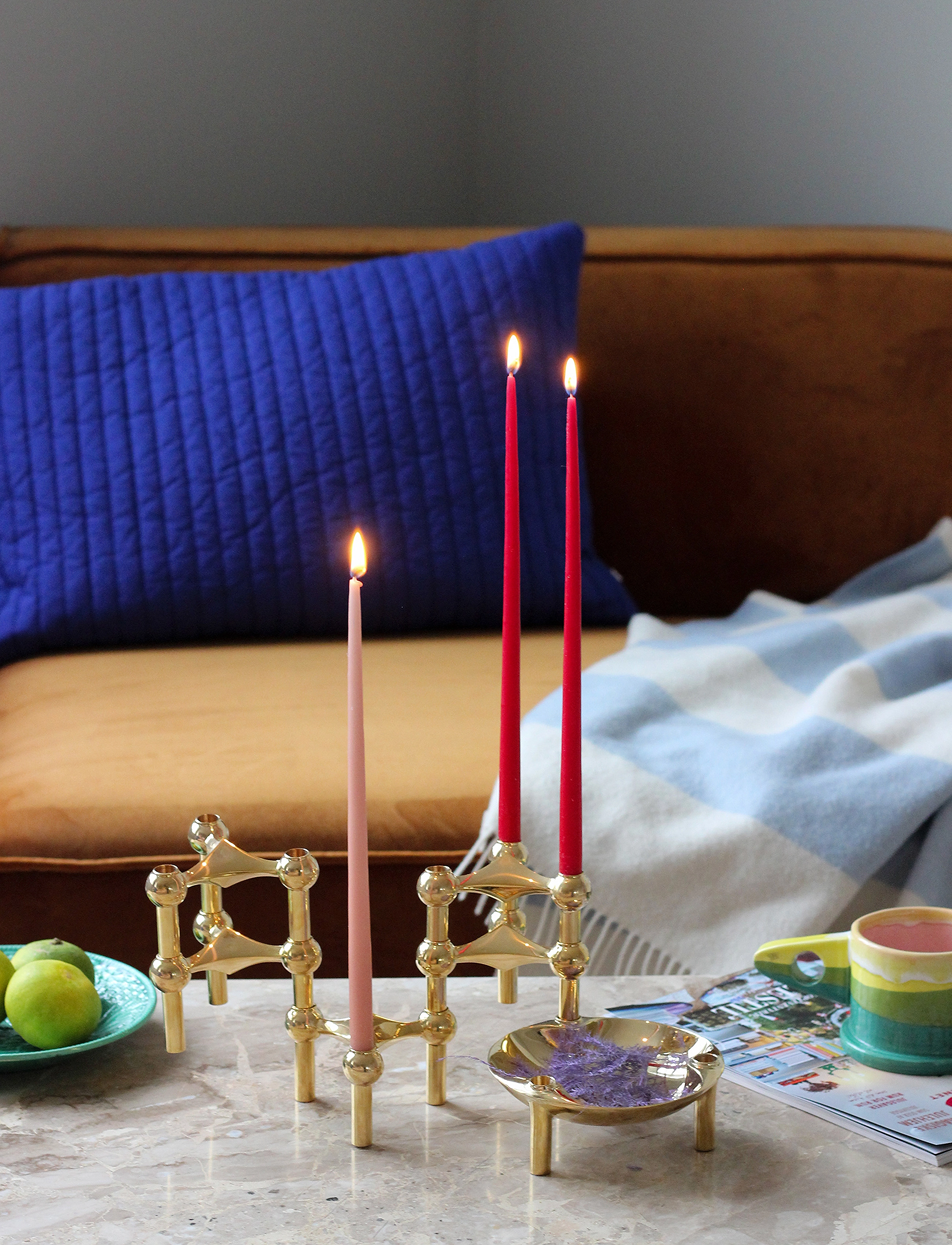 STOFF Nagel - STOFF Nagel taper candles by Ester & Erik (box w/6 pcs) - stagelys - red - 2