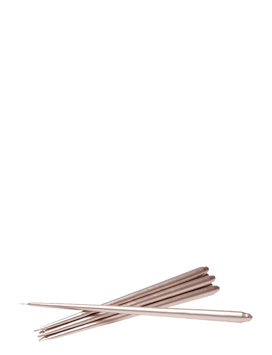 STOFF Nagel - STOFF Nagel taper candles by Ester & Erik (box w/6 pcs) - pikad küünlad - champagne - 1