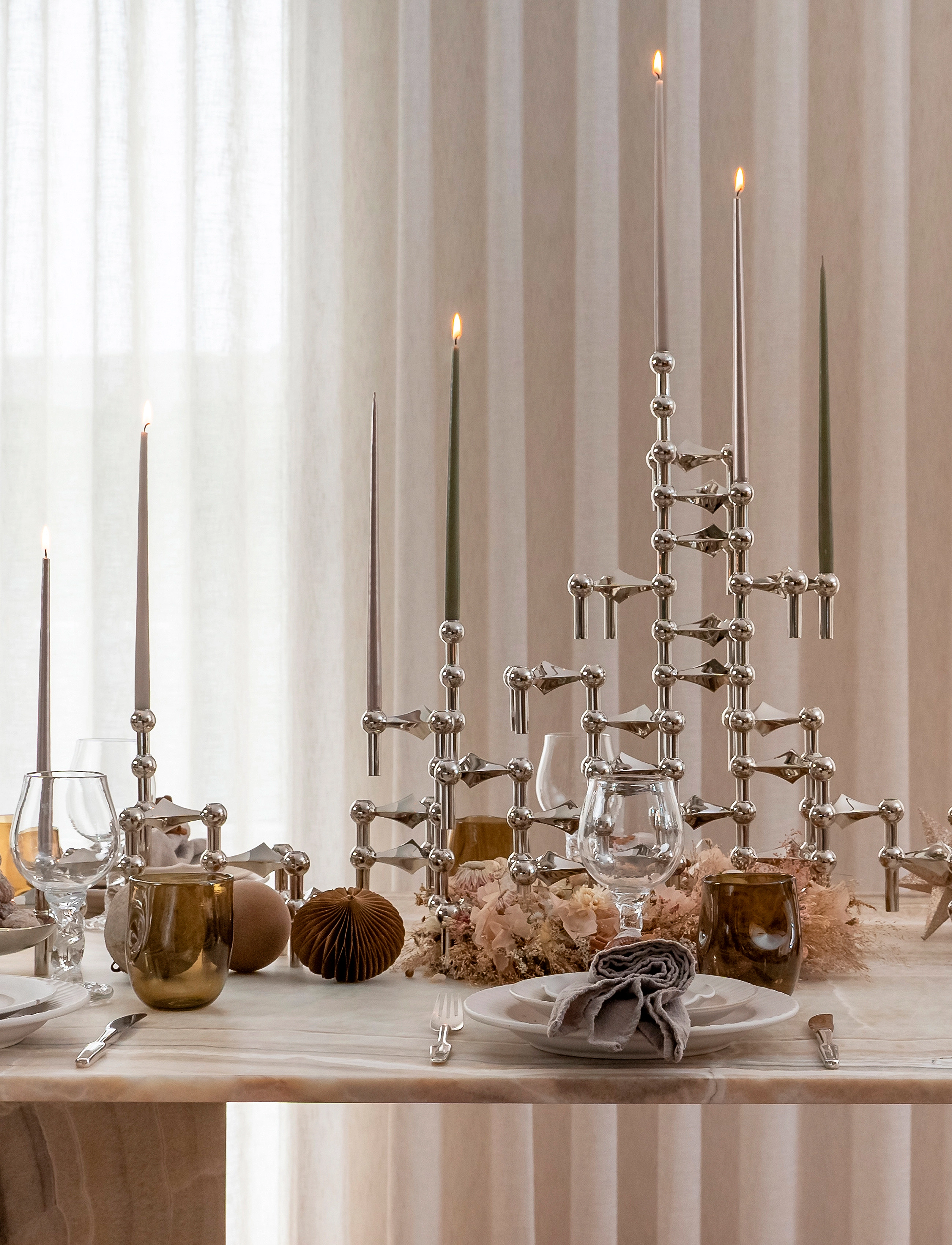 STOFF Nagel - STOFF Nagel taper candles by Ester & Erik (box w/6 pcs) - stagelys - champagne - 3
