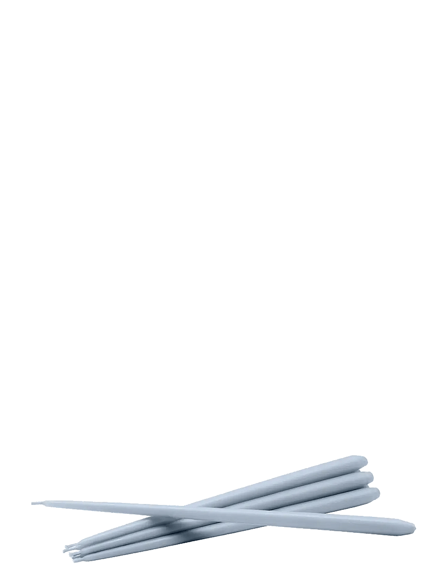 STOFF Nagel - STOFF Nagel taper candles by Ester & Erik (box w/6 pcs) - pikad küünlad - sky blue - 1